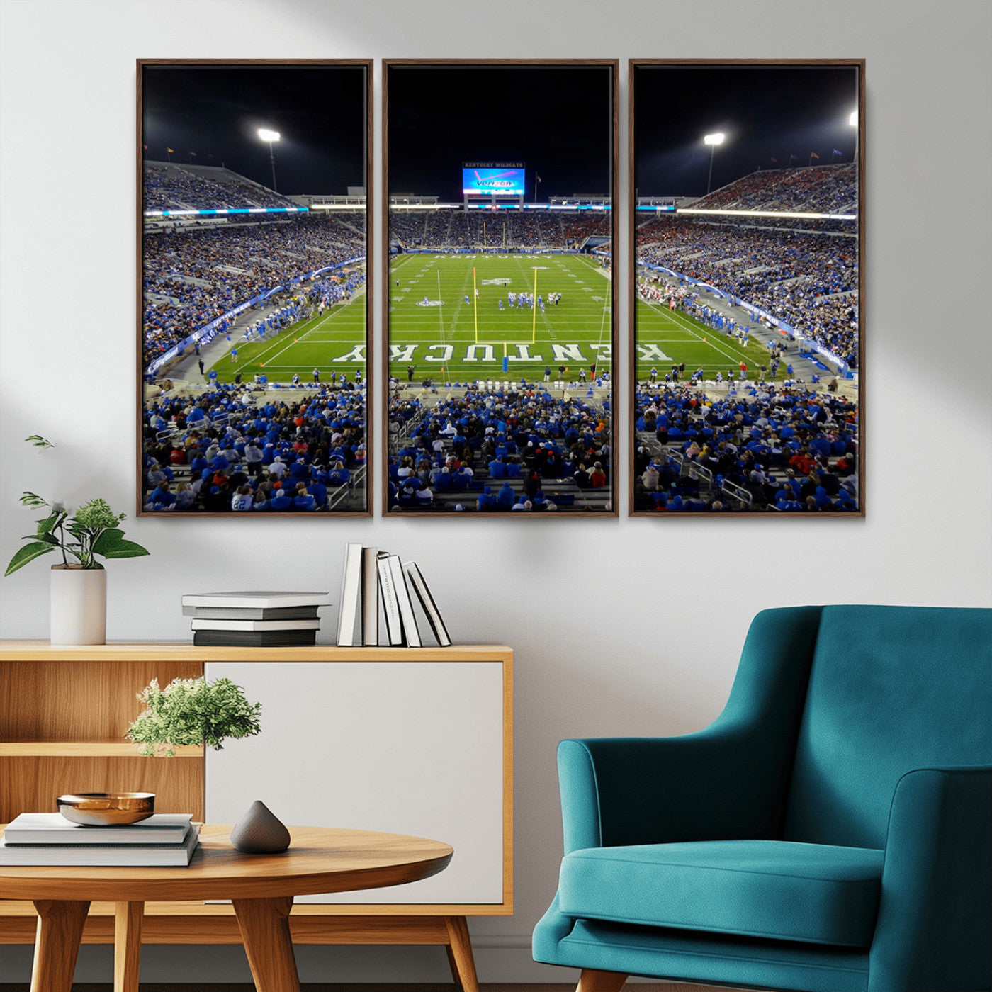 MGV-FC-48X32-3P - Kroger Field Canvas Wall Art - Kentucky Stadium Wall Art Print - Sunset Football Stadium Wall Decor