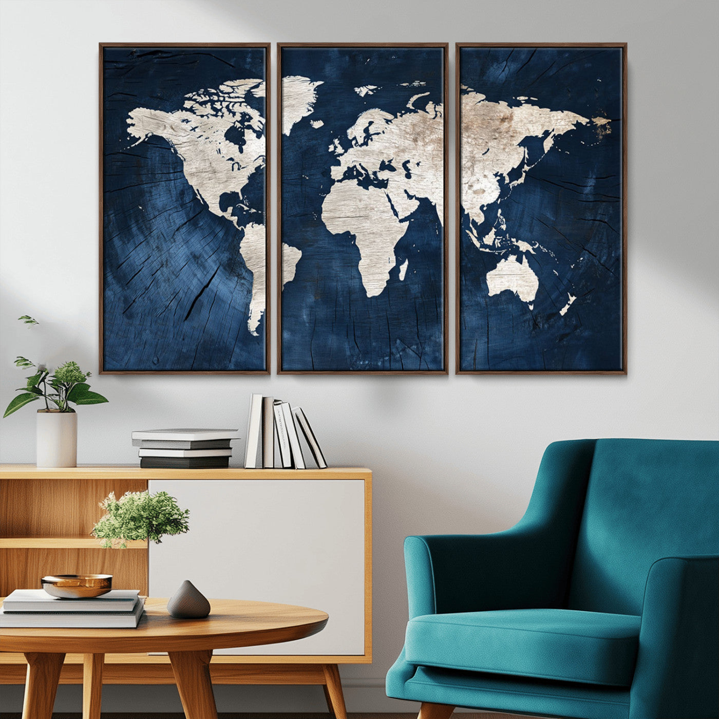 MGV-FC-48X32-3P - Push Pin World Map Canvas Print – Framed Wall Art for Couples to Track Their Travels – Anniversary