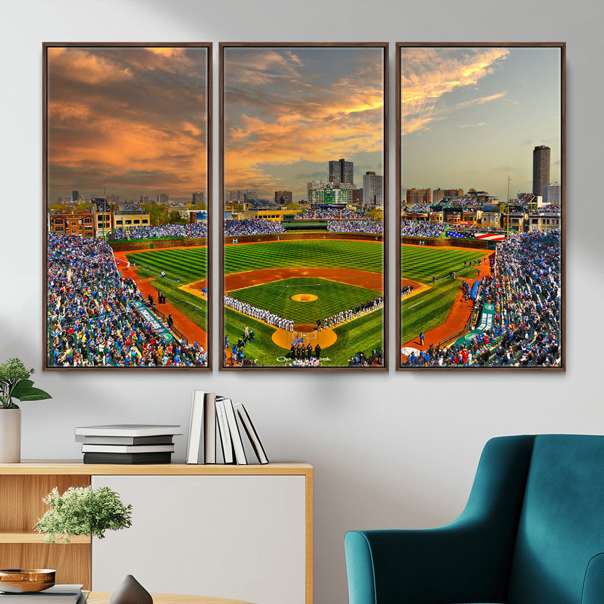 45635-MGV-CV-36X24 - Chicago Wrigley Field Wall Art Canvas Print