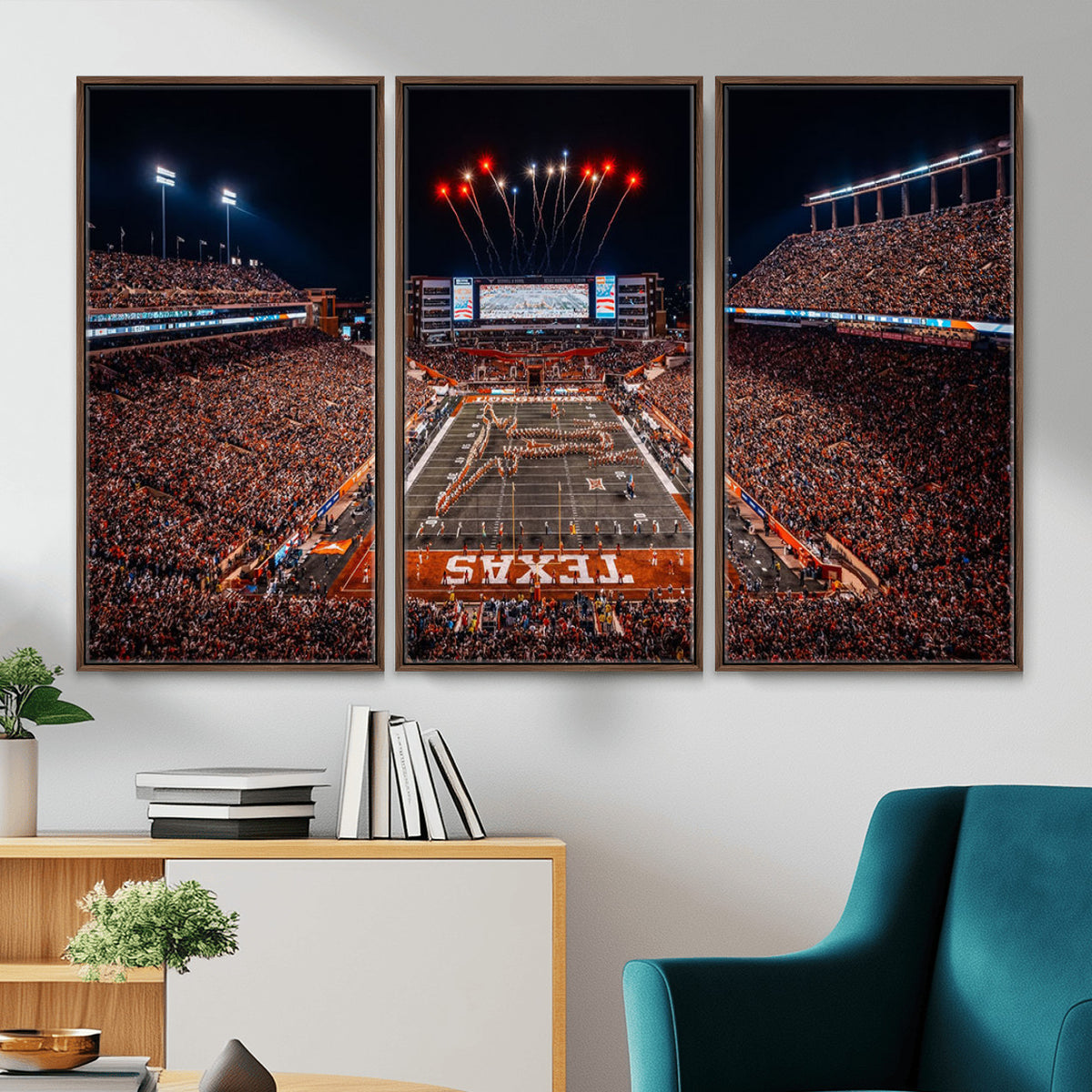 58778-PAN-FL-20X10 - Darrell K Royal Memorial Stadium | Texas Longhorns | Print Decor Wall Art Design for Home & Office Decoration