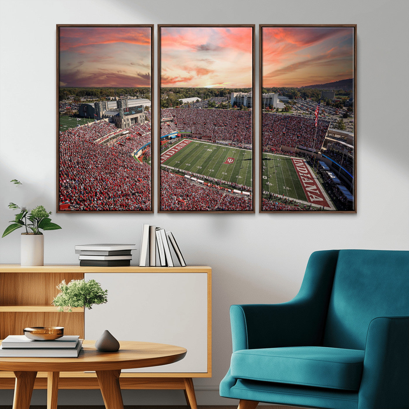 MGV-FC-48X32-3P - Indiana Memorial Stadium Wall Art Canvas Print, Framed Studium Canvas Art, Indiana Memorial Stadium