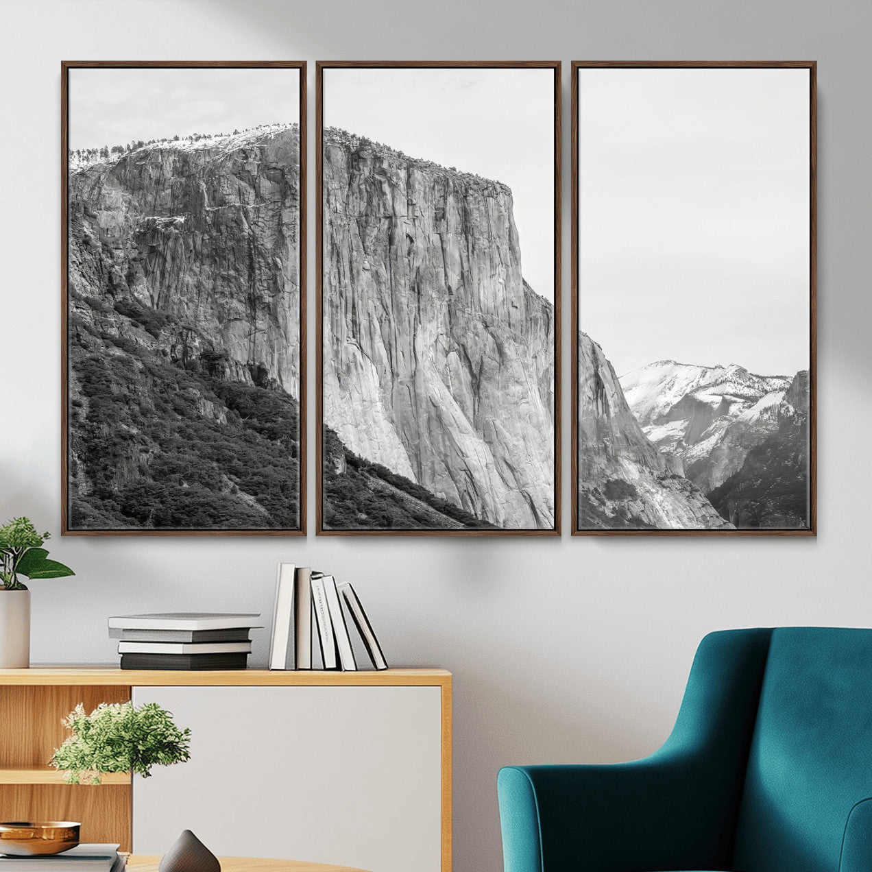 39393420-MGV-CV-36X24 - El Capitan Yosemite Mountain Wall Art – Yosemite Cliff Canvas Print, Rugged Terrain and Timeless Wilderness Decor for Office, Living Room or Cabin