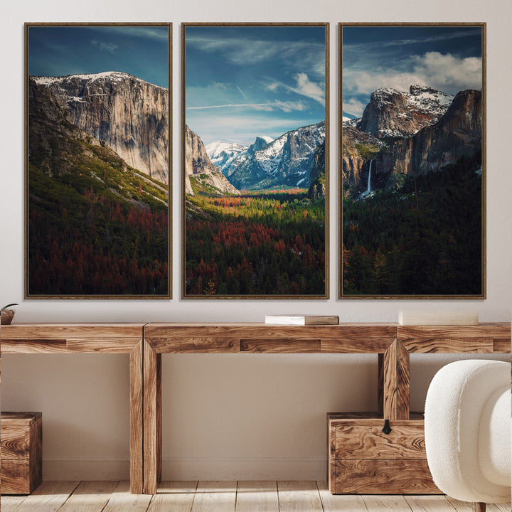 Yosemite National Park Wall Art Canvas Print, Mountain Landscape Print, Framed El Capitan Art Print, Large Scenic Nature Printing