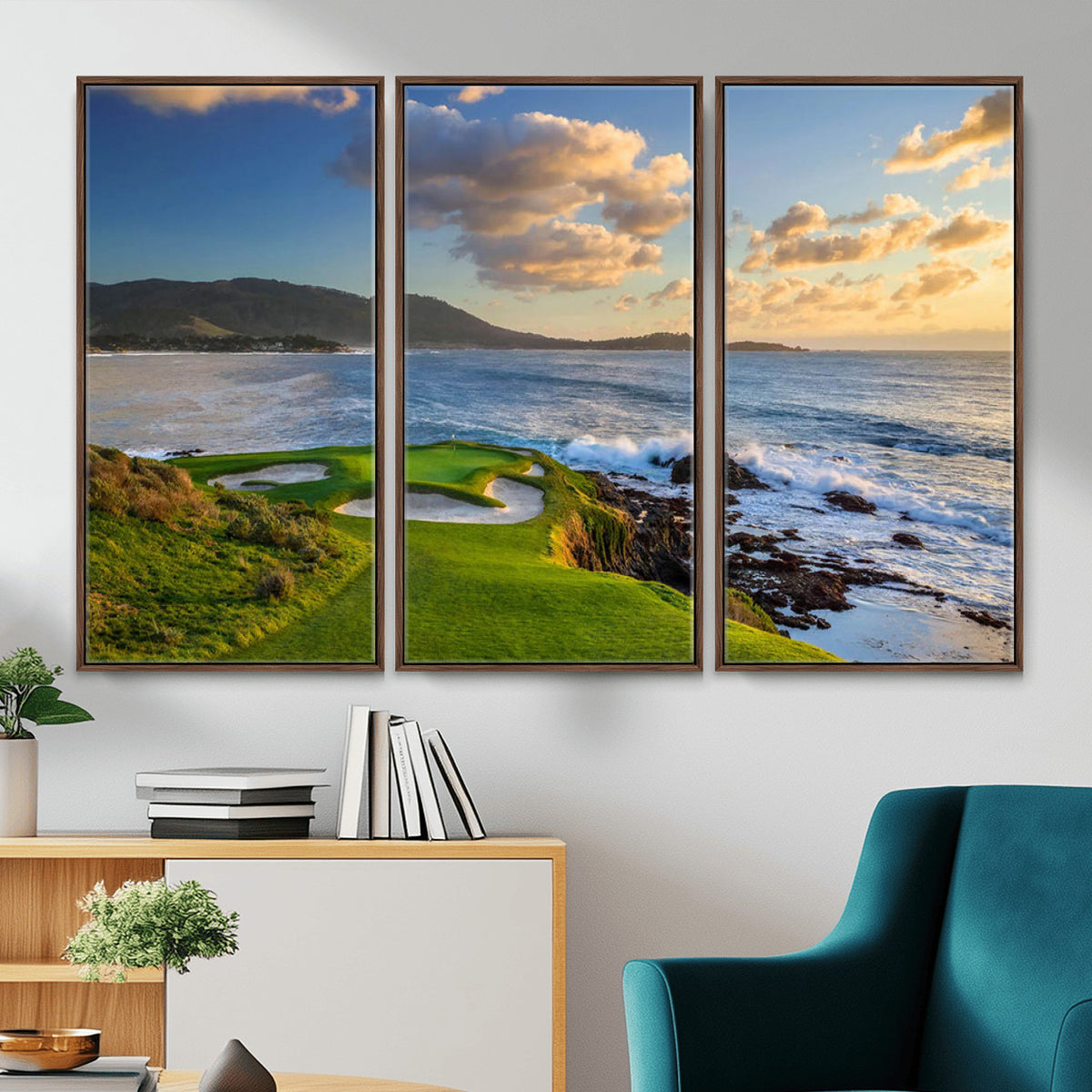 50107048-MGV-CV-36X24 - Pebble Beach Golf Links Wall Art Canvas Print