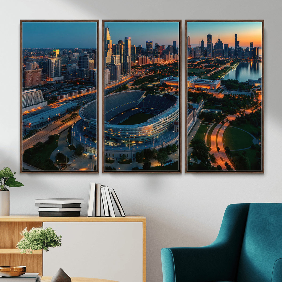 36690345-MGV-CV-36X24 - Chicago Bears Soldiers Field Wall Art Canvas Print