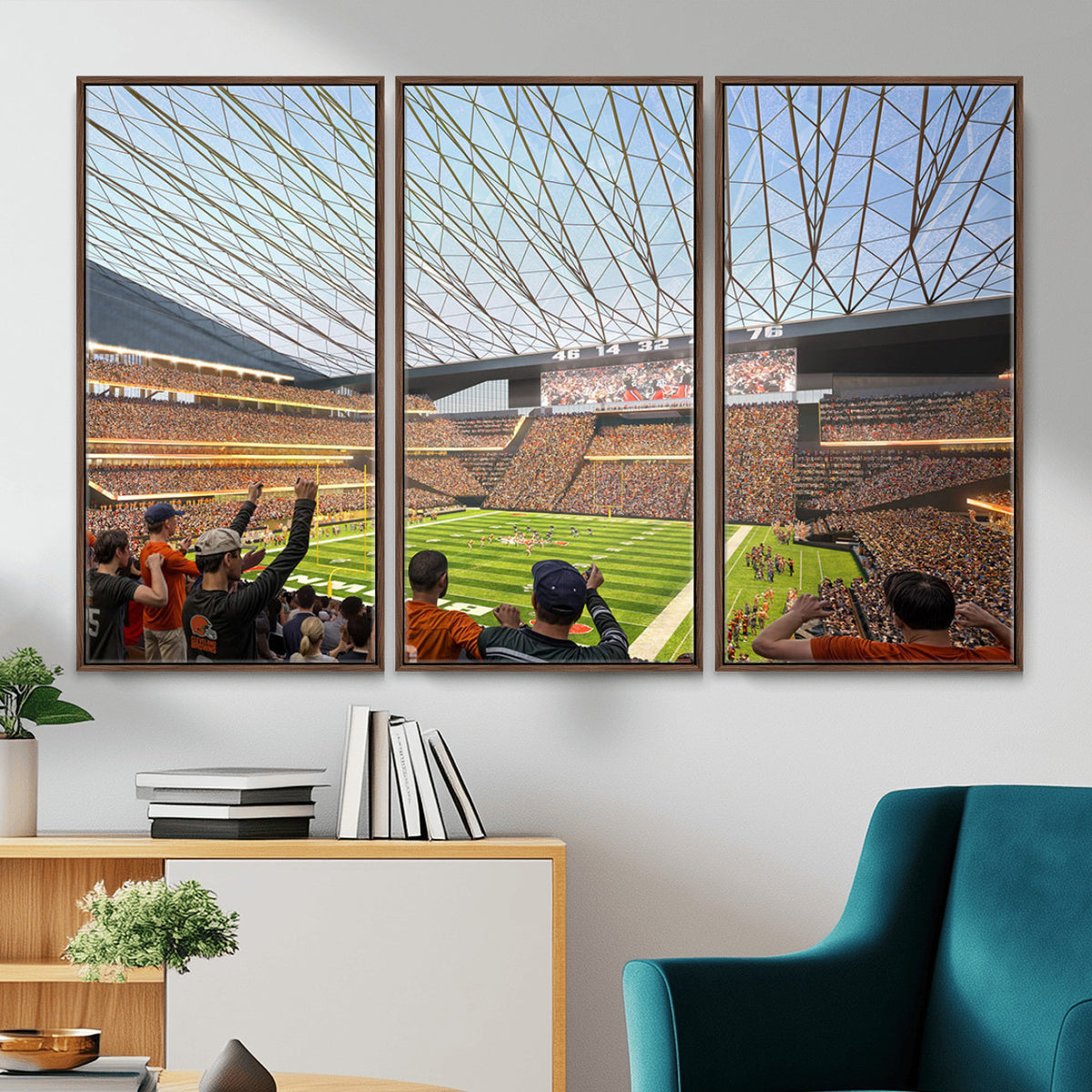 81960112-MGV-CV-36X24 - Cleveland Browns Stadium Wall Art Canvas Print