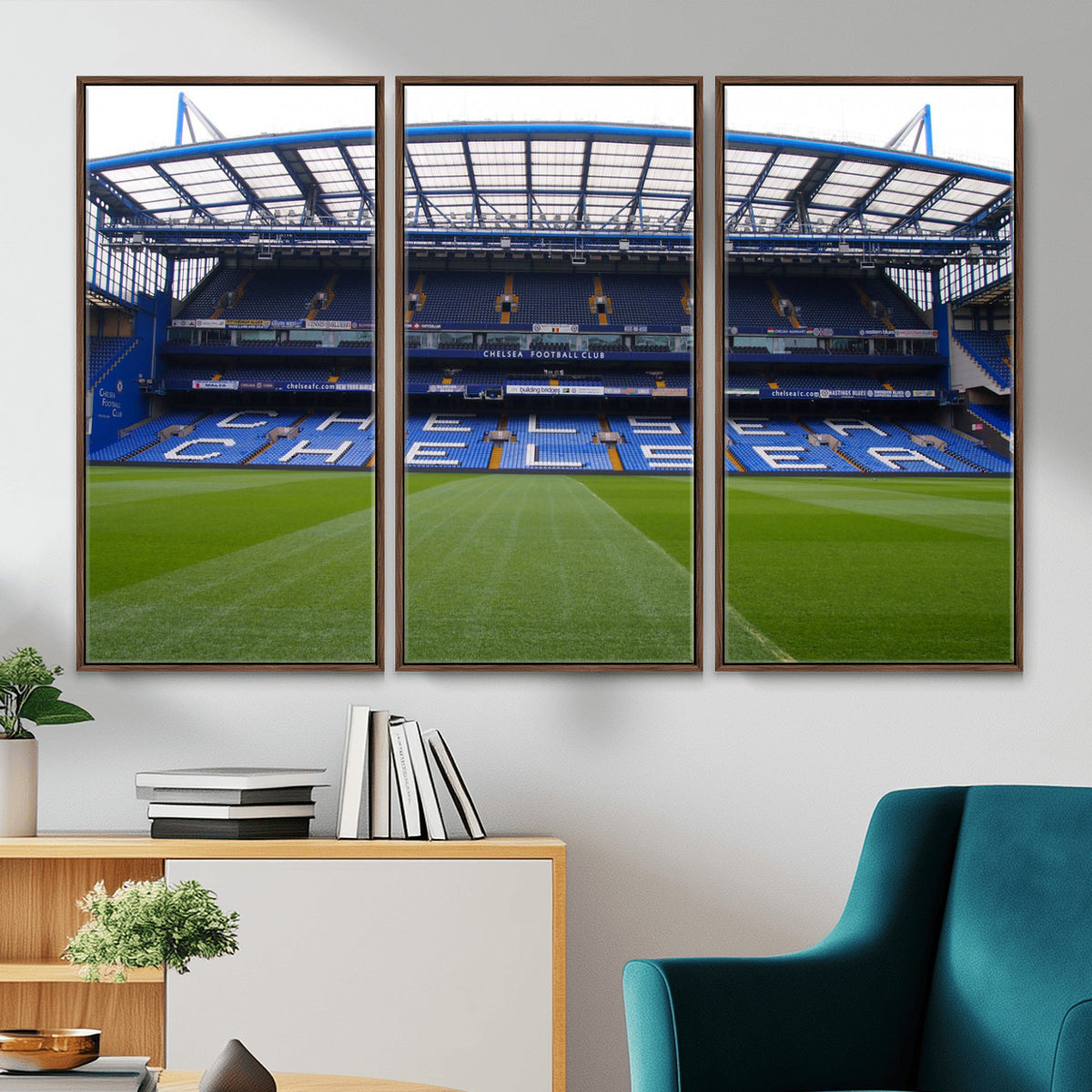 38616413CHELSA-MGV-CV-36X24 - Stamford Bridge Chelsea Football Stadium Canvas Wall Art