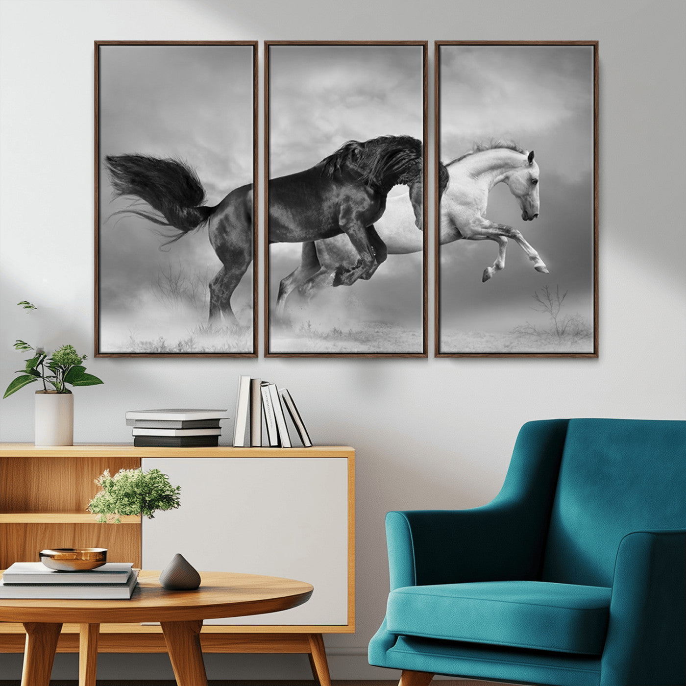 MGV-FC-48X32-3P - Wild Horses Wall Art Canvas Print