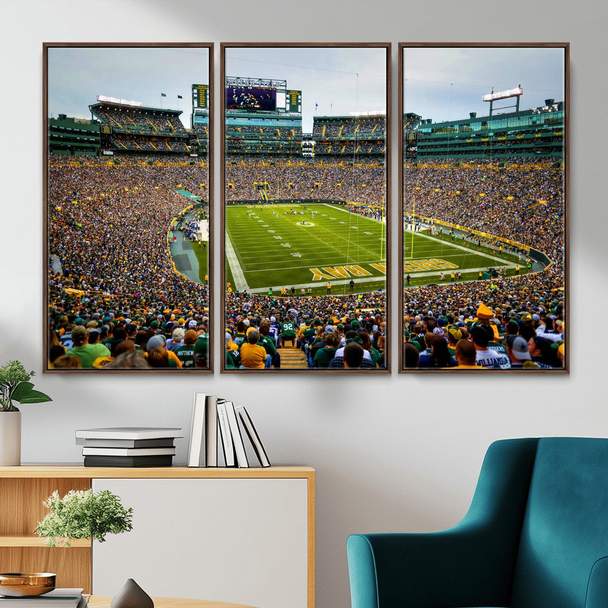 56521752-MGV-CV-36X24 - Green Bay Packers Stadium Wall Art Canvas Print, Lambeau Field