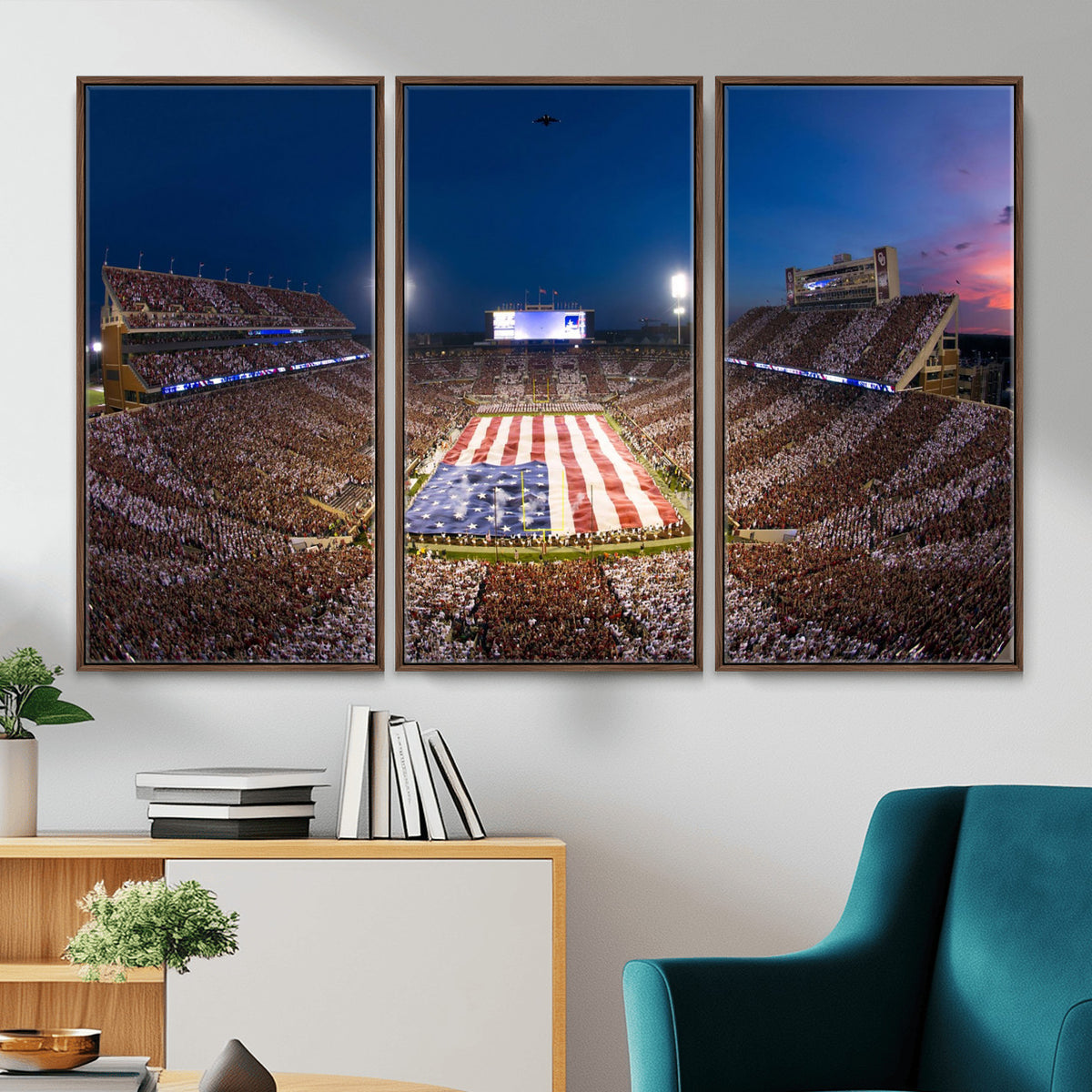 12979182-MGV-CV-36X24 - Oklahoma Sooners Memorial Stadium Wall Art Canvas Print