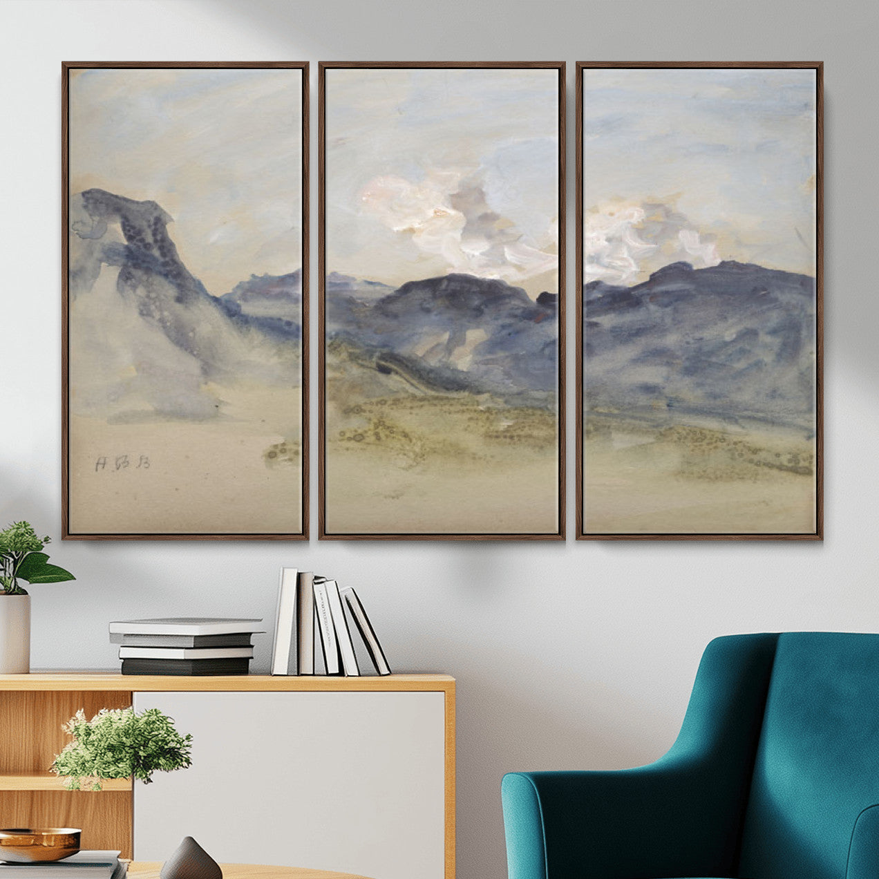 14644686-MGV-CV-36X24 - Alps Hercules Brabazon Brabazon Abstract Wall Art Canvas Print for Modern Home Decor