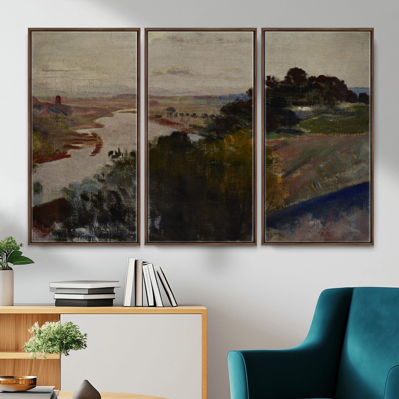 55507874-MGV-CV-36X24 - Jacek Malczewski Landscape at the Vistula Wall Art Canvas Print