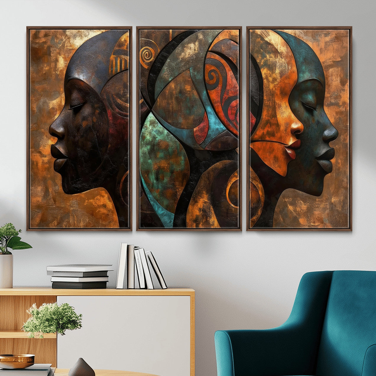 81517886-MGV-CV-36X24 - Abstract Afro American Women Wall Art Canvas Print