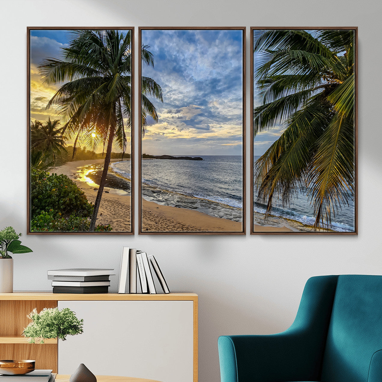 83399063-MGV-CV-36X24 - Puerto Rico Beach Paradise Wall Art – Tropical Coastal Print