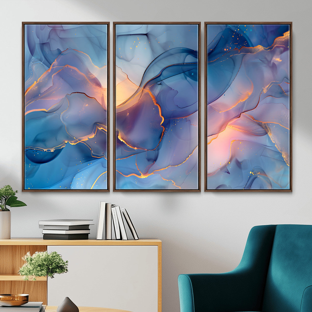 13710509-MGV-CV-36X24 - Colorful Abstract Canvas Wall Art Print, Vibrant Popup Color Art Print