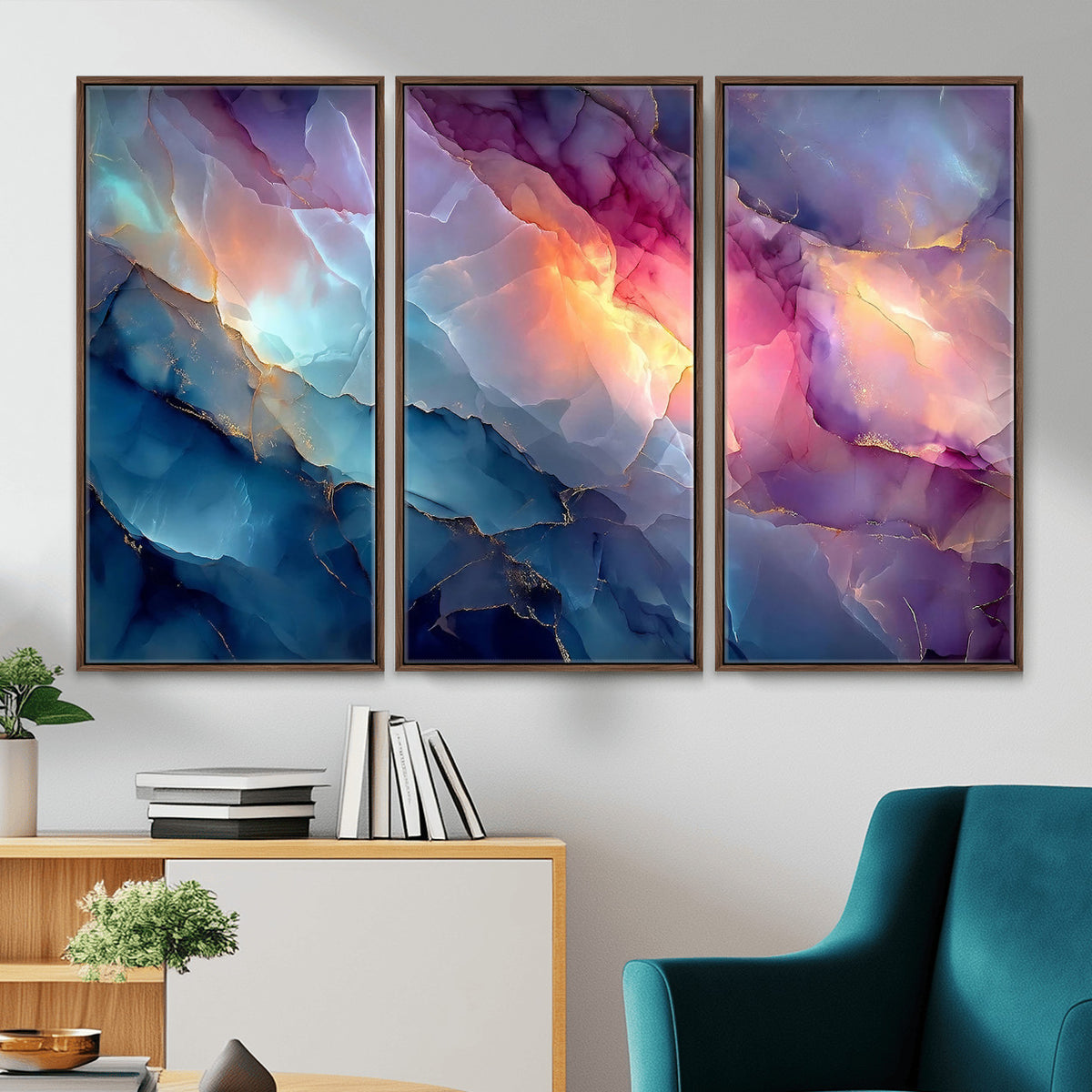 28163849-MGV-CV-36X24 - Colorful Abstract Canvas Wall Art Print, Vibrant Popup Color Art Print