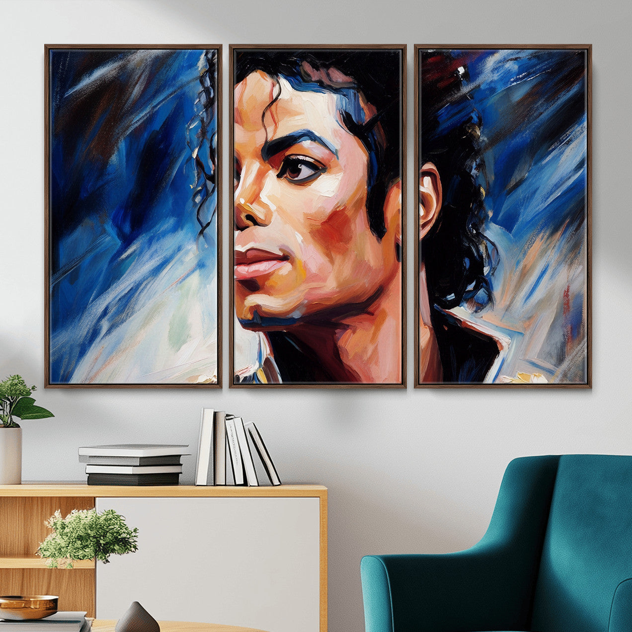 51466481-MGV-CV-36X24 - Abstract Michael Jackson Photo Wall Art Canvas Print