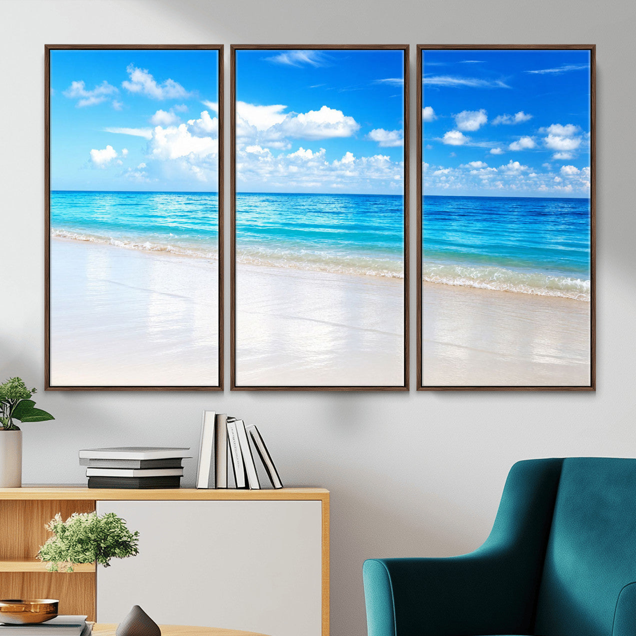 67491909-MGV-CV-36X24 - Tropical Beach Ocean Wall Art Canvas Print for Home Decor