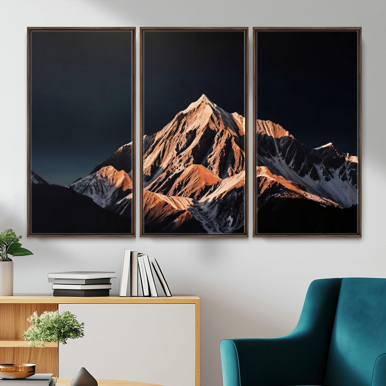 10196184-MGV-CV-36X24 - Snow Mountain Wall Art Canvas Print for Living Room Decor