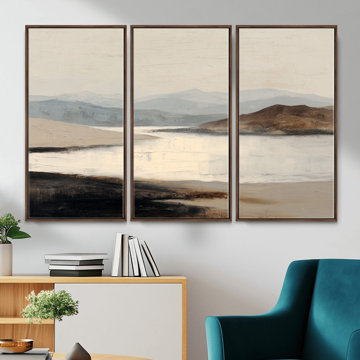 36873679-MGV-CV-36X24 - Modern Abstract Landscape Canvas Wall Art, Minimalist Nature Printing