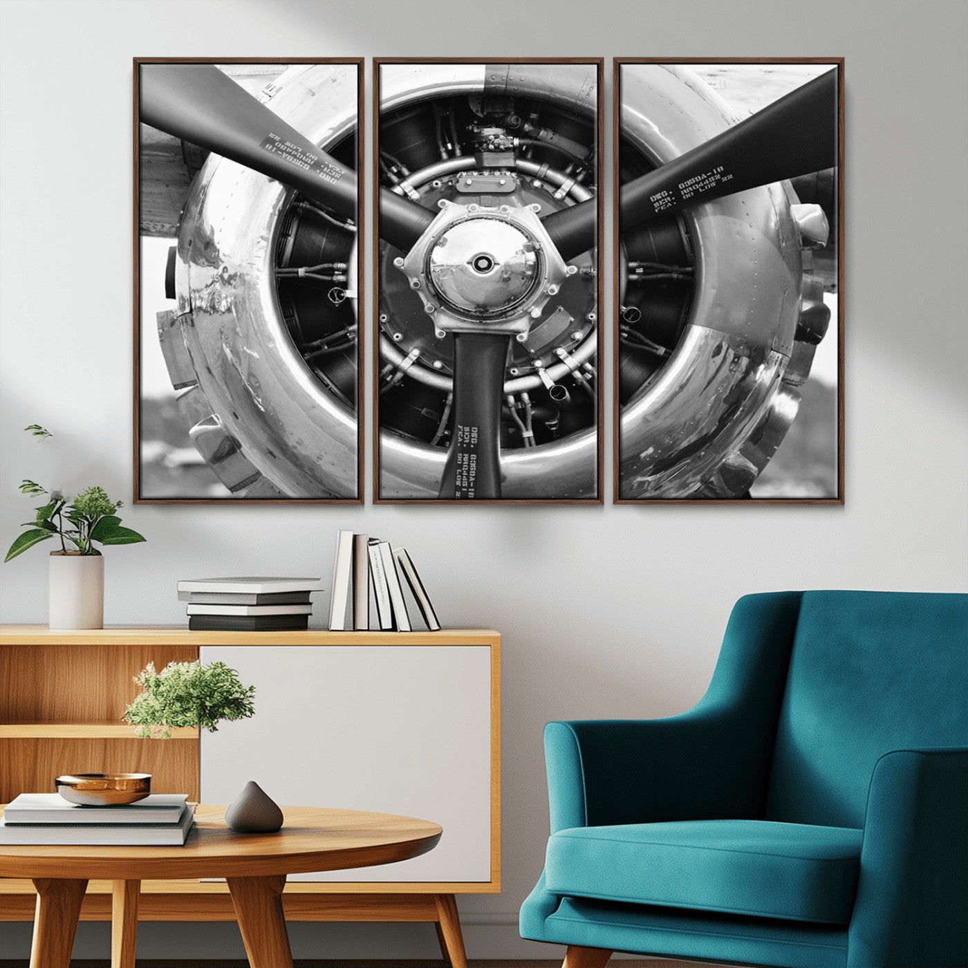 MGV-FC-48X32-3P - Vintage Airplane Wall Art Canvas Print