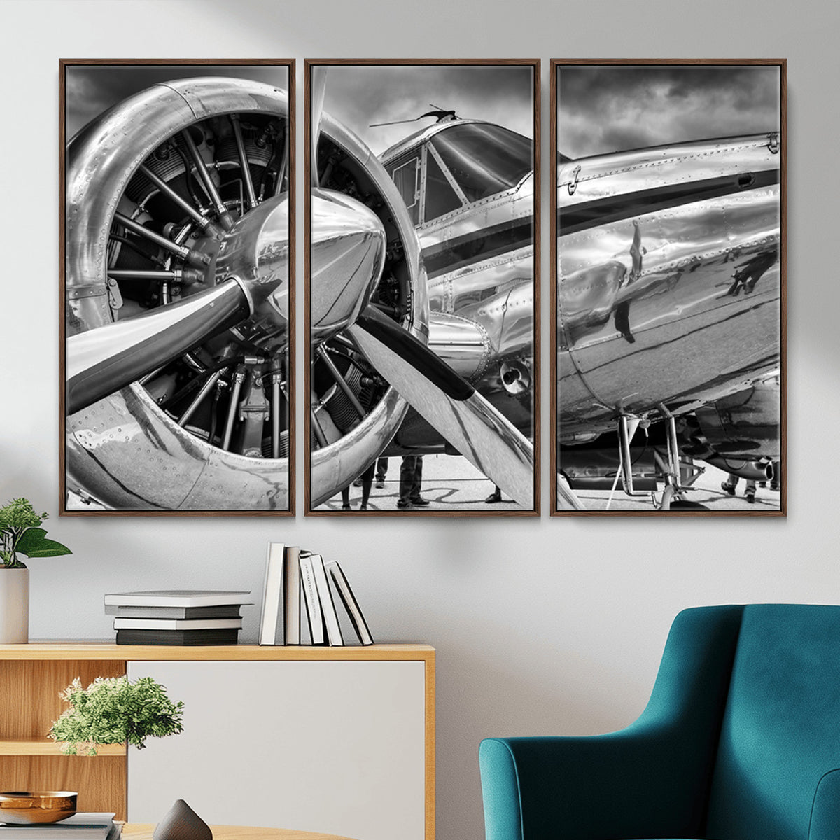 40672-MGV-CV-36X24 - Vintage Antique Airplane Wall Art Canvas Print