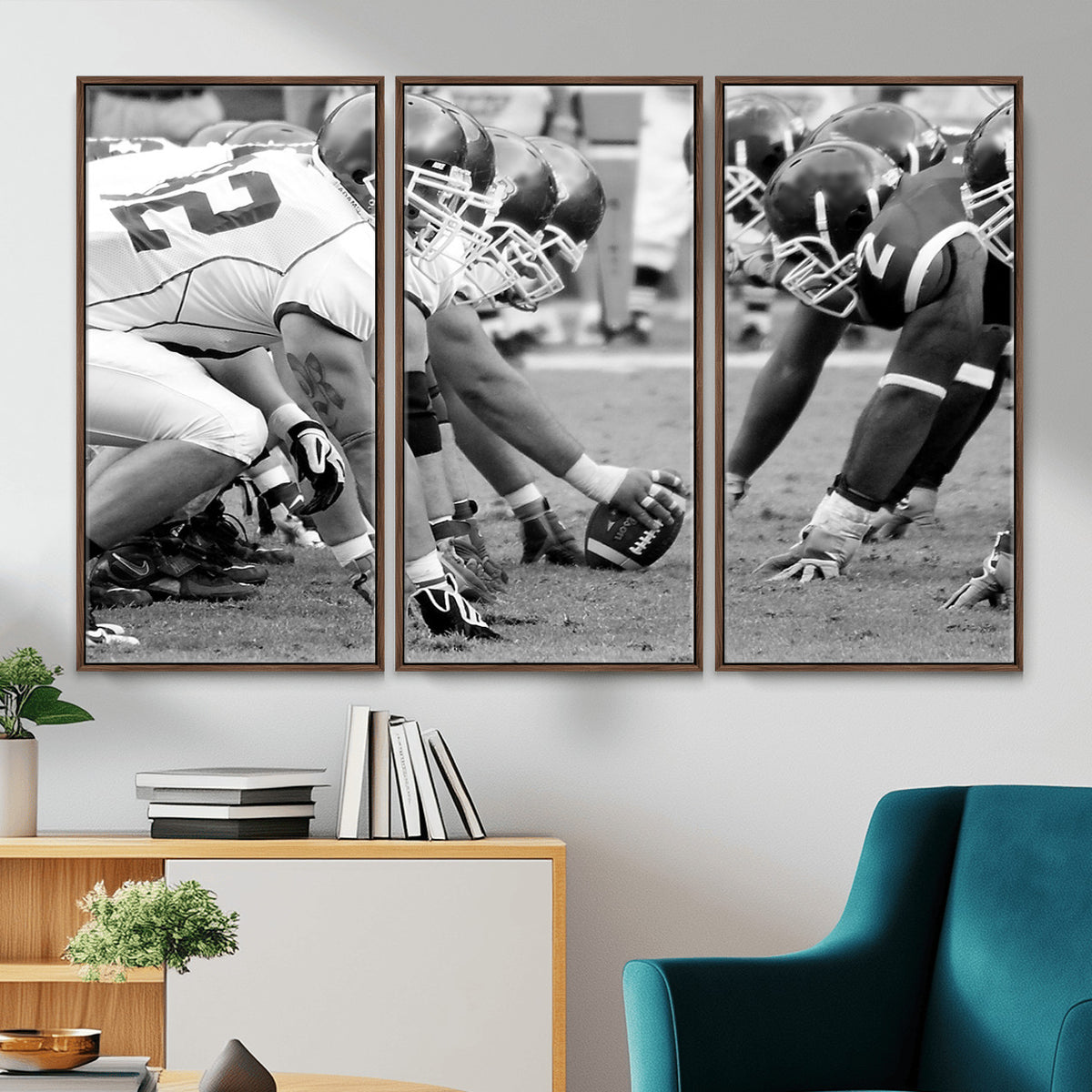 97432-MGV-CV-36X24 - American Football Player Wall Art Canvas Print