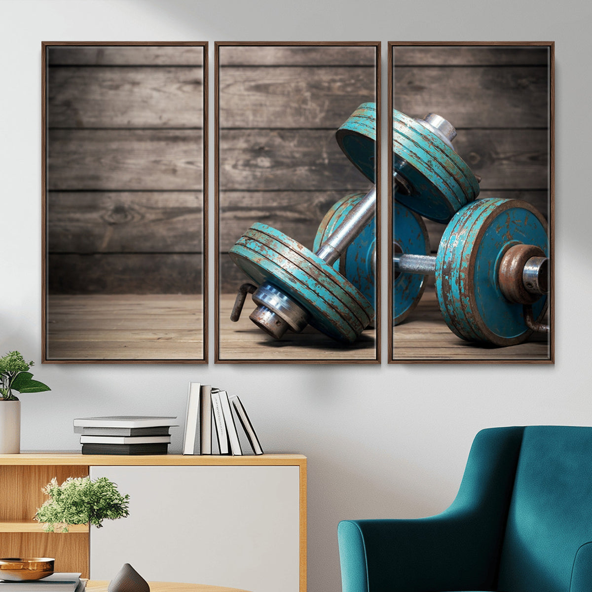 39364-MGV-CV-36X24 - Dumbbell and Sport Wall Art Canvas Print