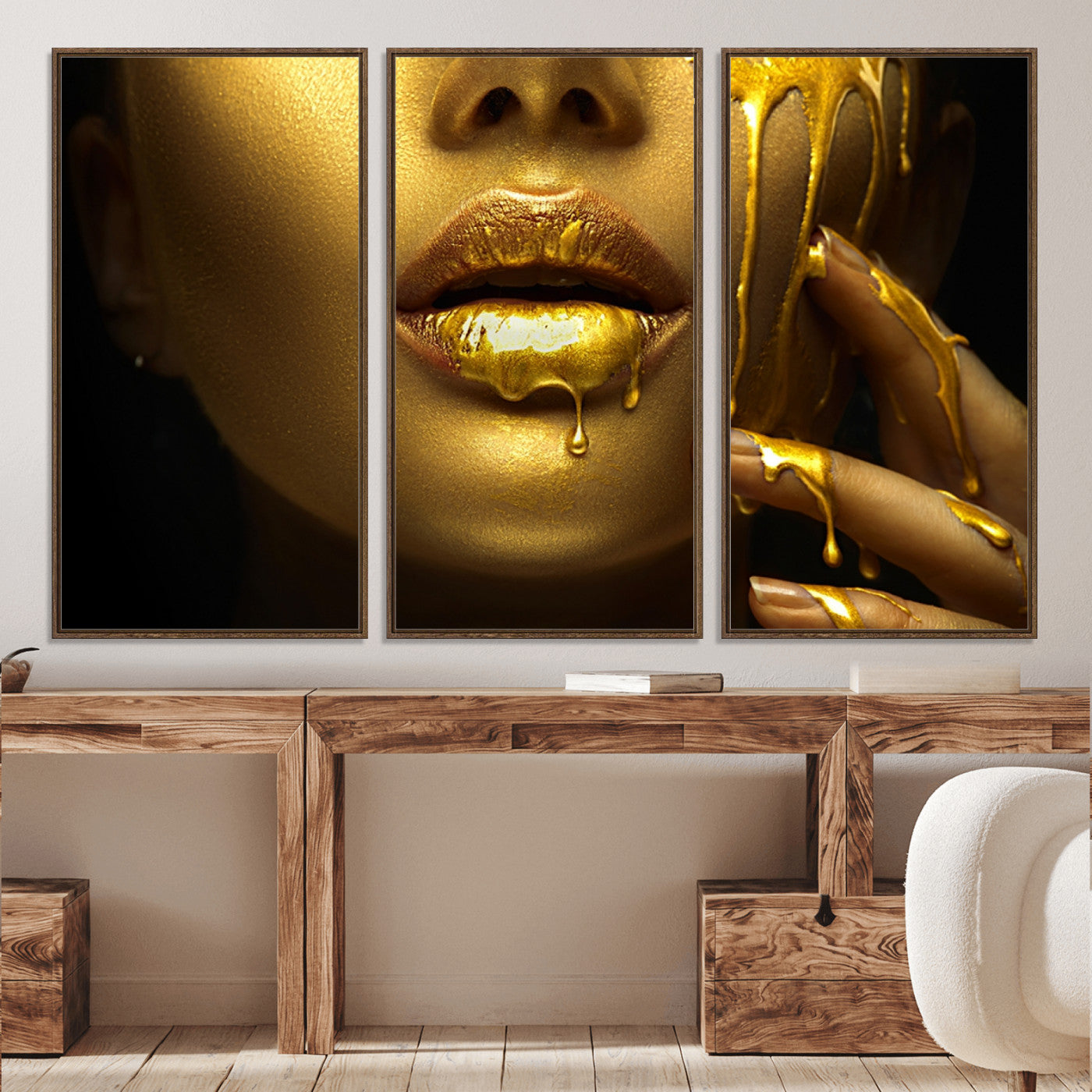 24252-MGV-CV-36X24-Gold and Women Wall Art Canvas Print