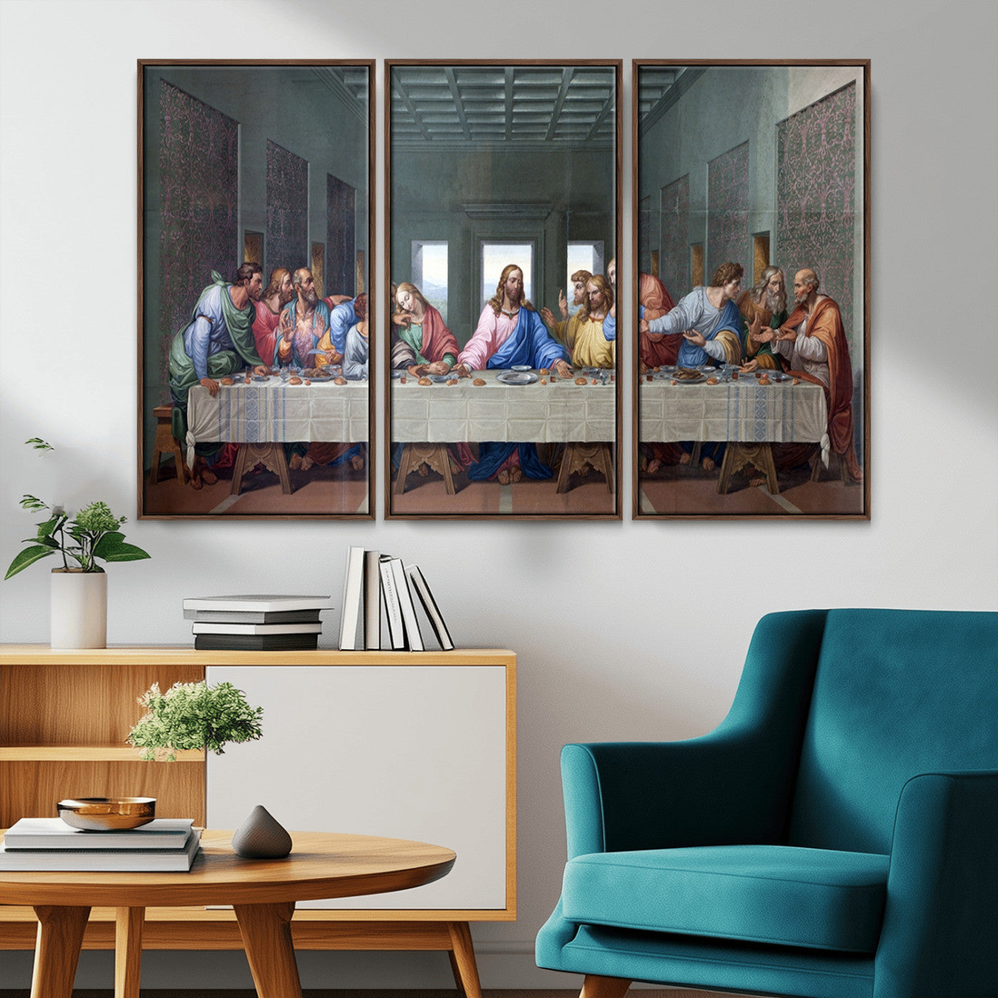 MGV-FC-48X32-3P - The Last Supper Multi Panel Canvas Wall Art