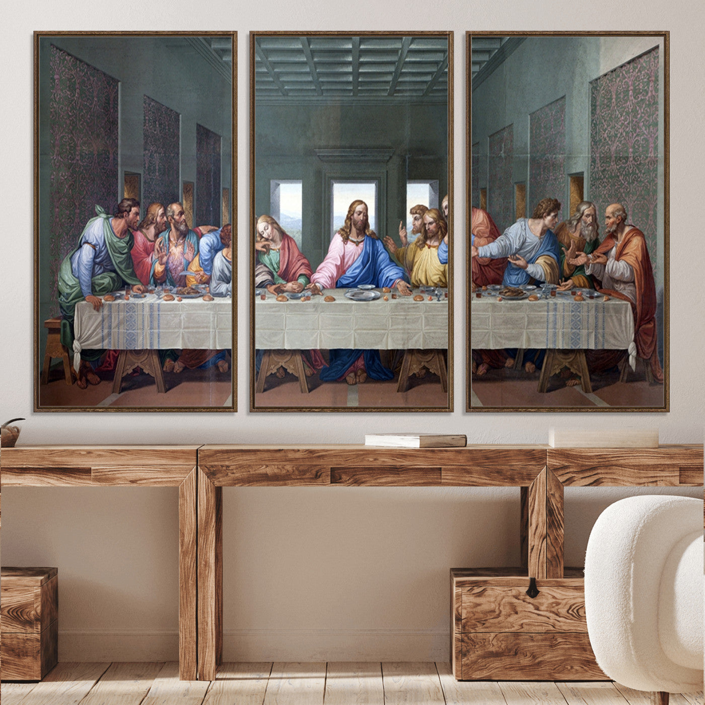 30401-MGV-CV-36X24-The Last Supper Multi Panel Canvas Wall Art