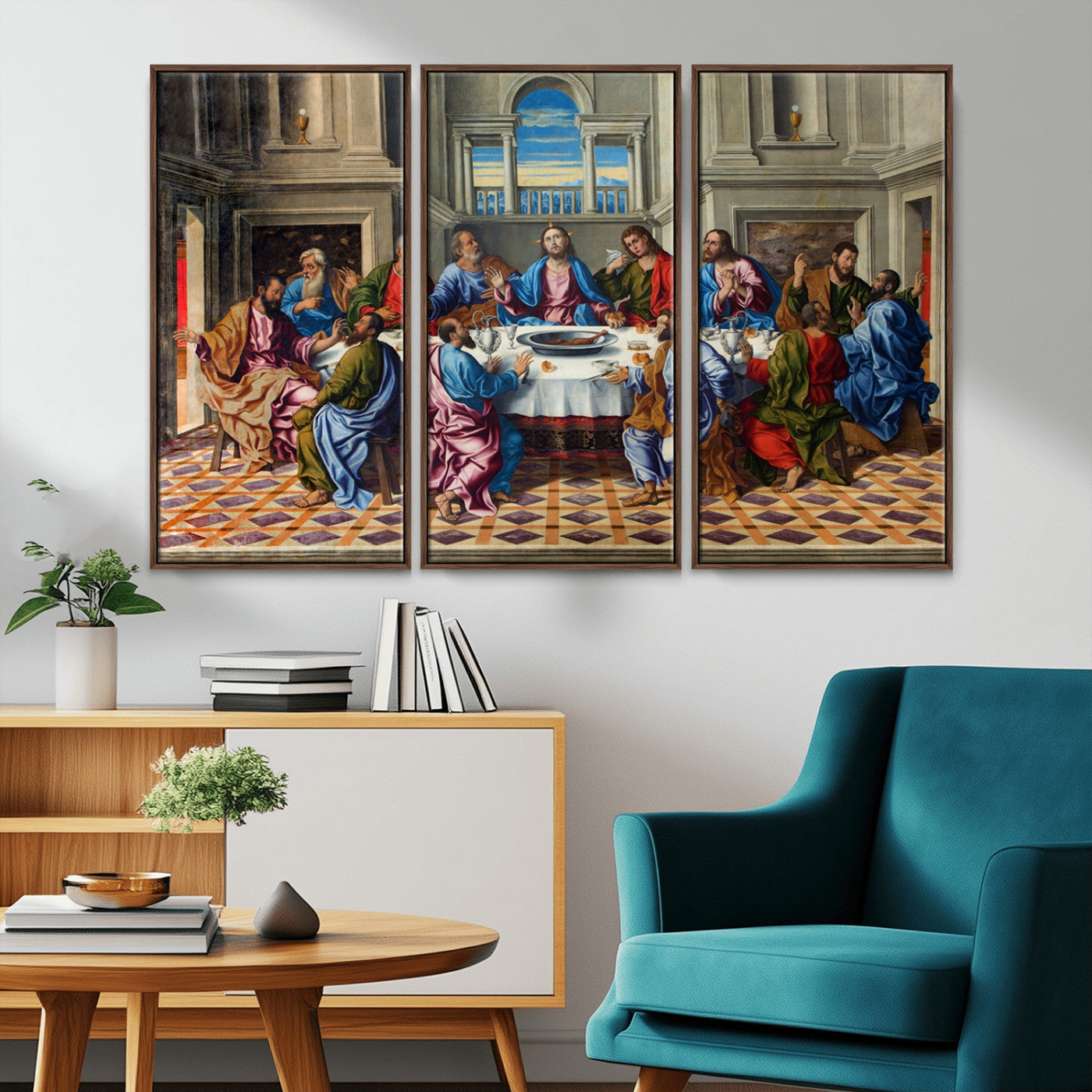 MGV-FC-48X32-3P - The Last Supper Multi Panel Canvas Wall Art