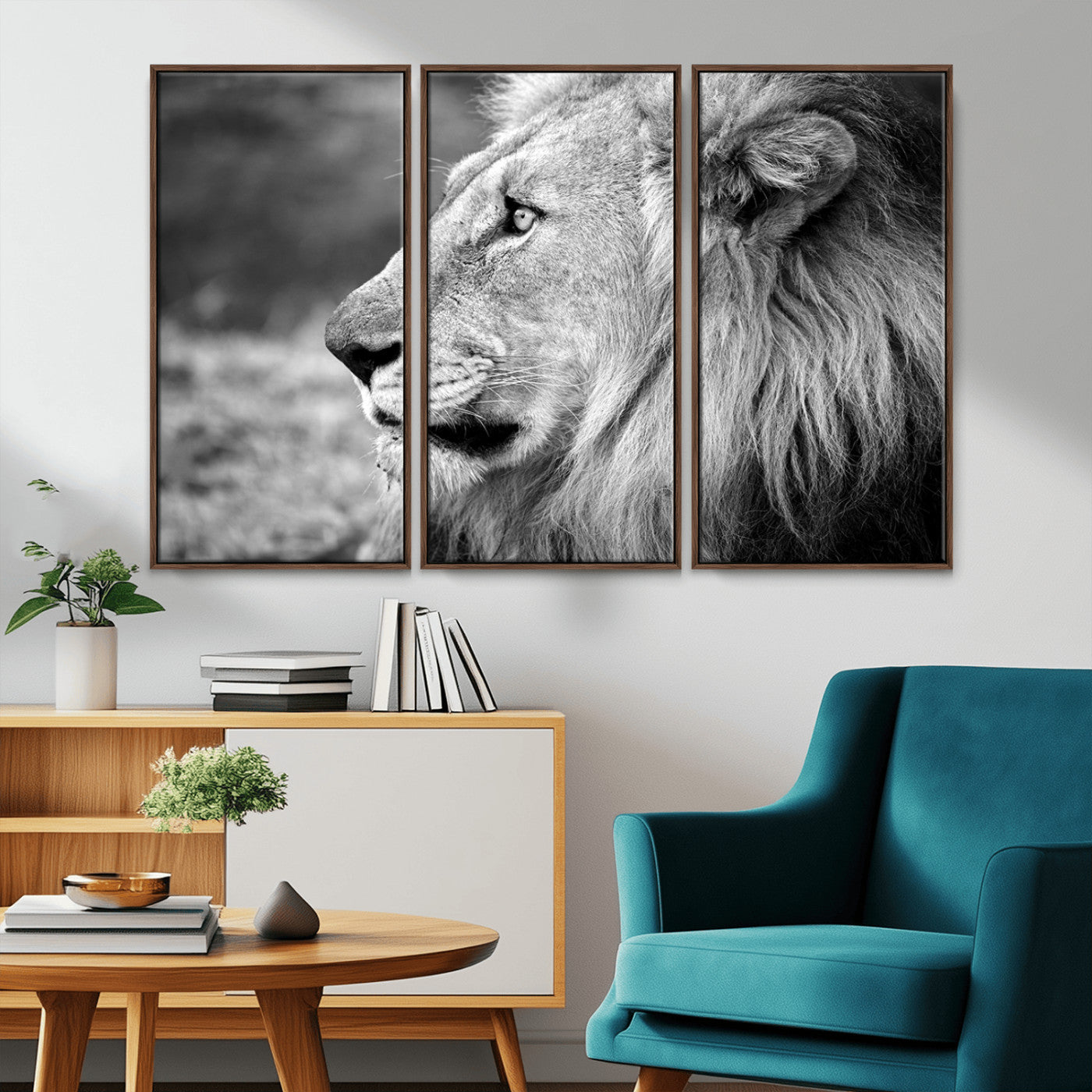 MGV-FC-48X32-3P - African Lion Wall Art Canvas Print