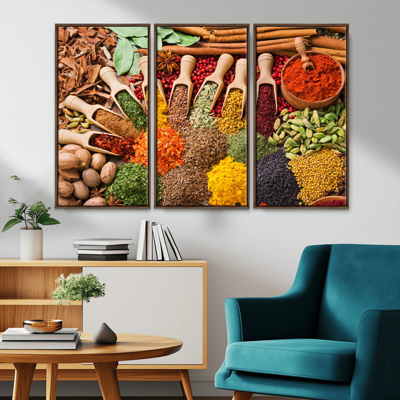 MGV-FC-48X32-3P - Spices Kitchen Wall Art Canvas Print