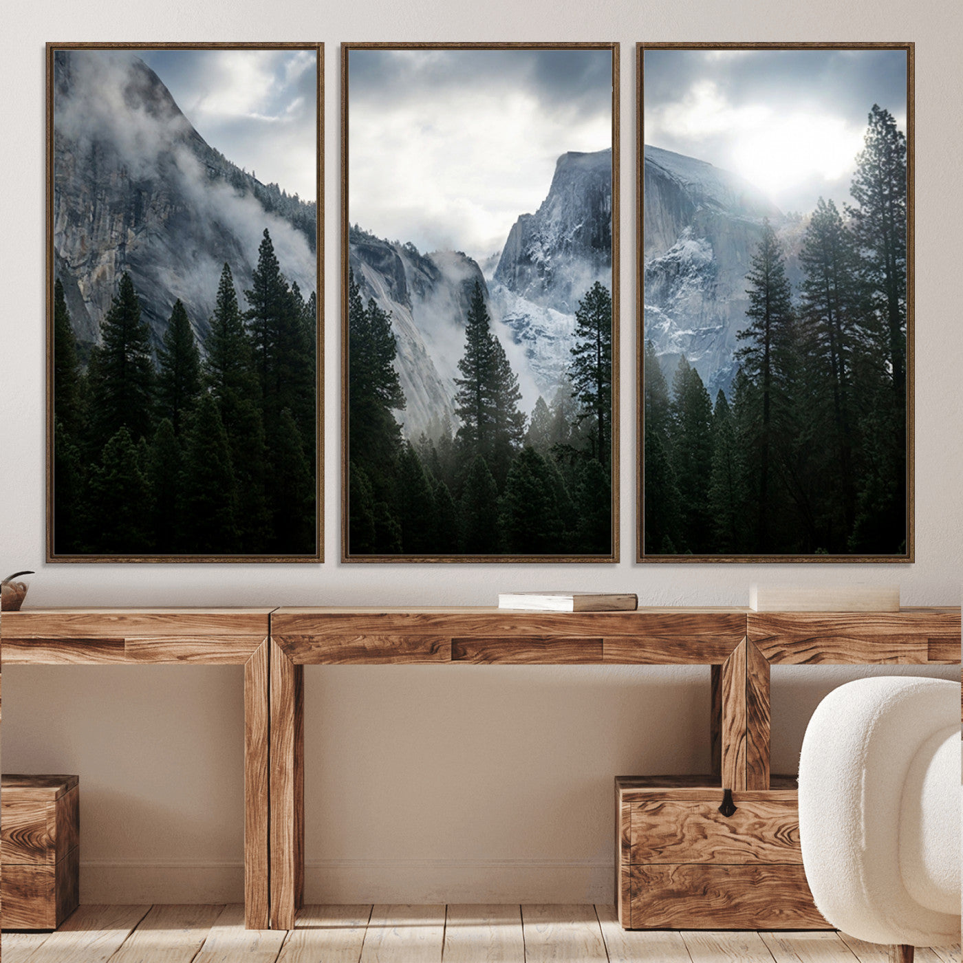 98725-MGV-CV-36X24-Wall Art Foggy Forest Landscape Canvas Print