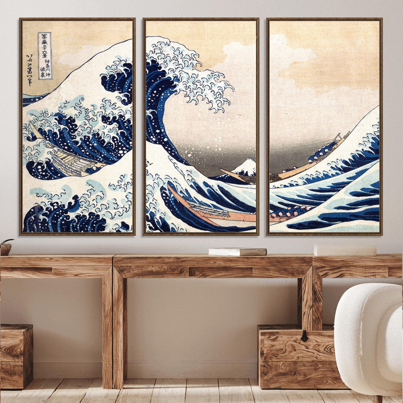 35635-MGV-CV-36X24-Wall Art Kanagawa Canvas Artwork Abstract Print