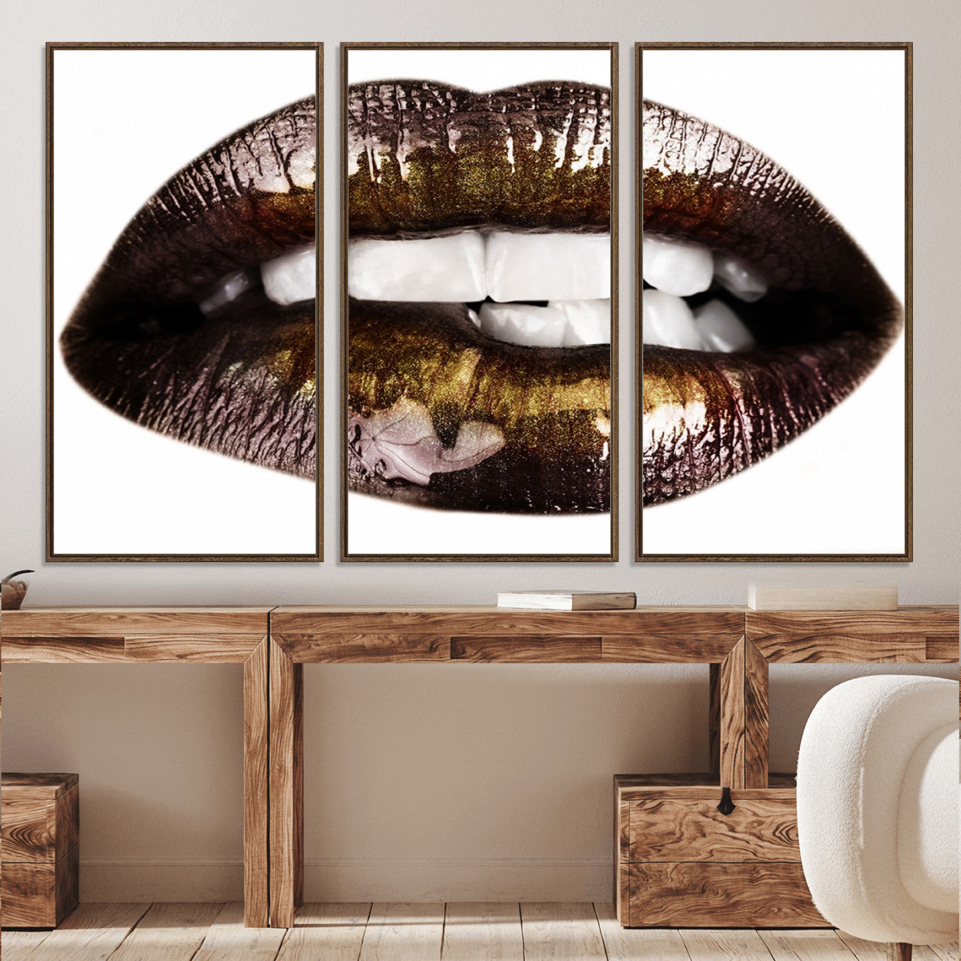 67580-MGV-CV-36X24-Close Up Lips Wall Art Canvas Print