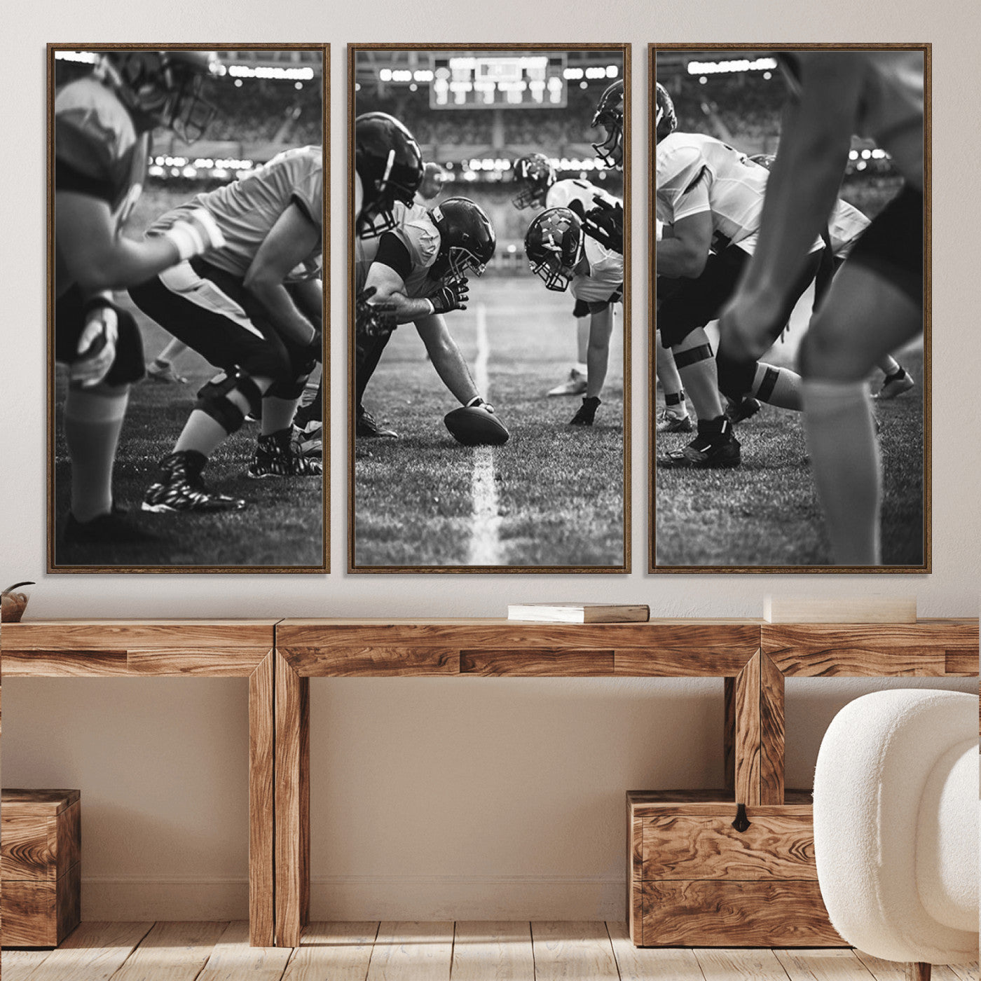 13273-MGV-CV-36X24-American Football Wall Art Canvas Print, Stadium Sport Wall Art Print