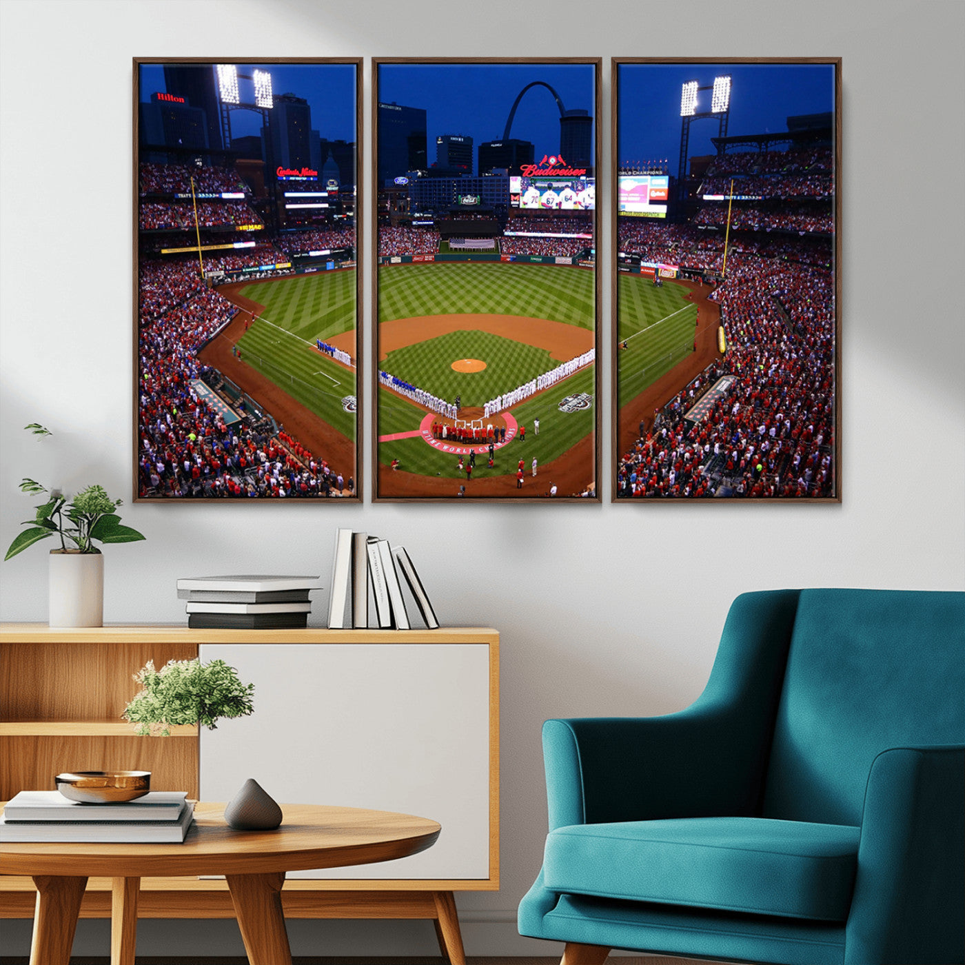 MGV-FC-48X32-3P - St. Louis Cardinals Baseball Team Print - Busch Stadium Wall Art Canvas Print