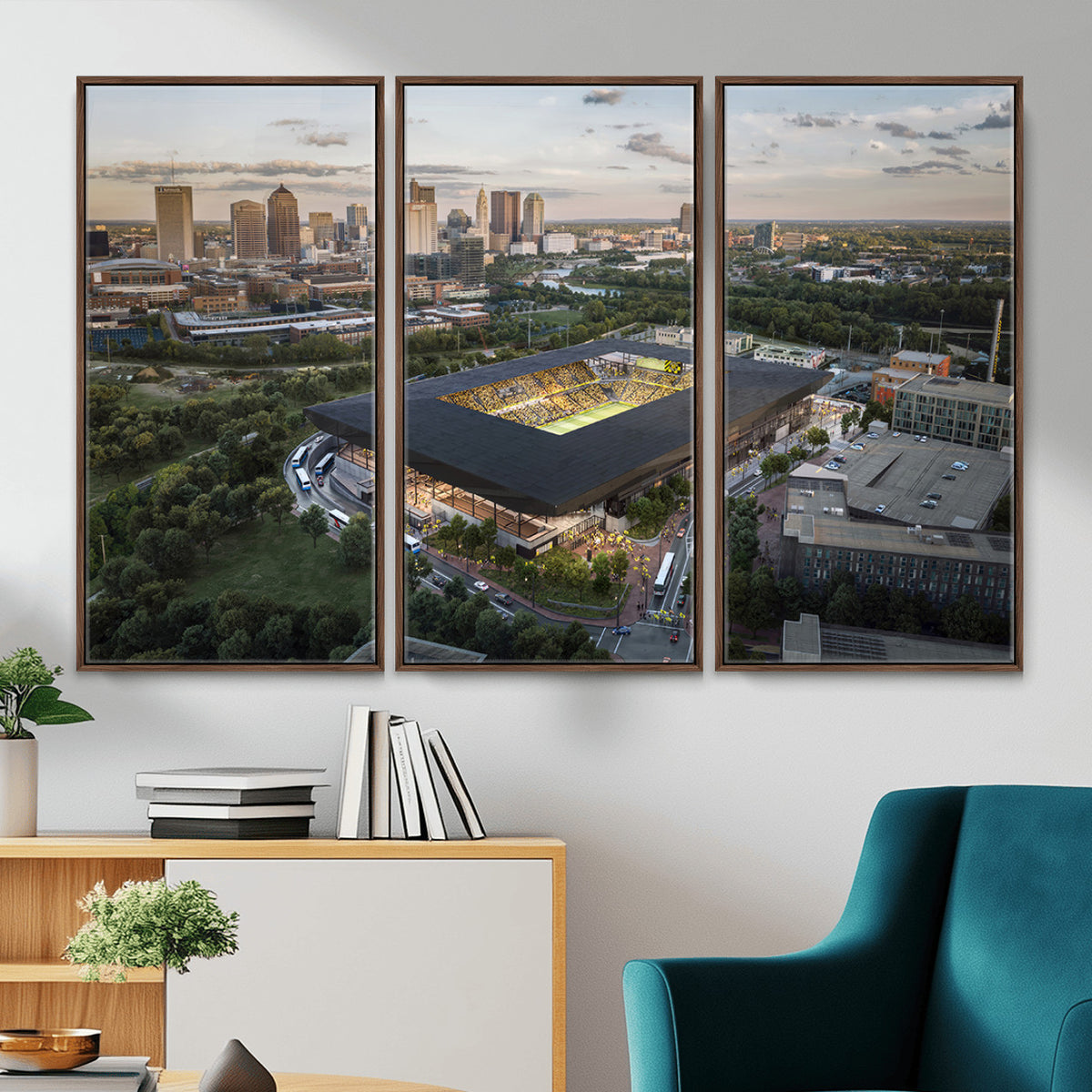 90971-MGV-CV-36X24 - Columbus Crew Soccer Team Print - Columbus Crew Stadium Wall Art, Columbus Crew Soccer Wall Art
