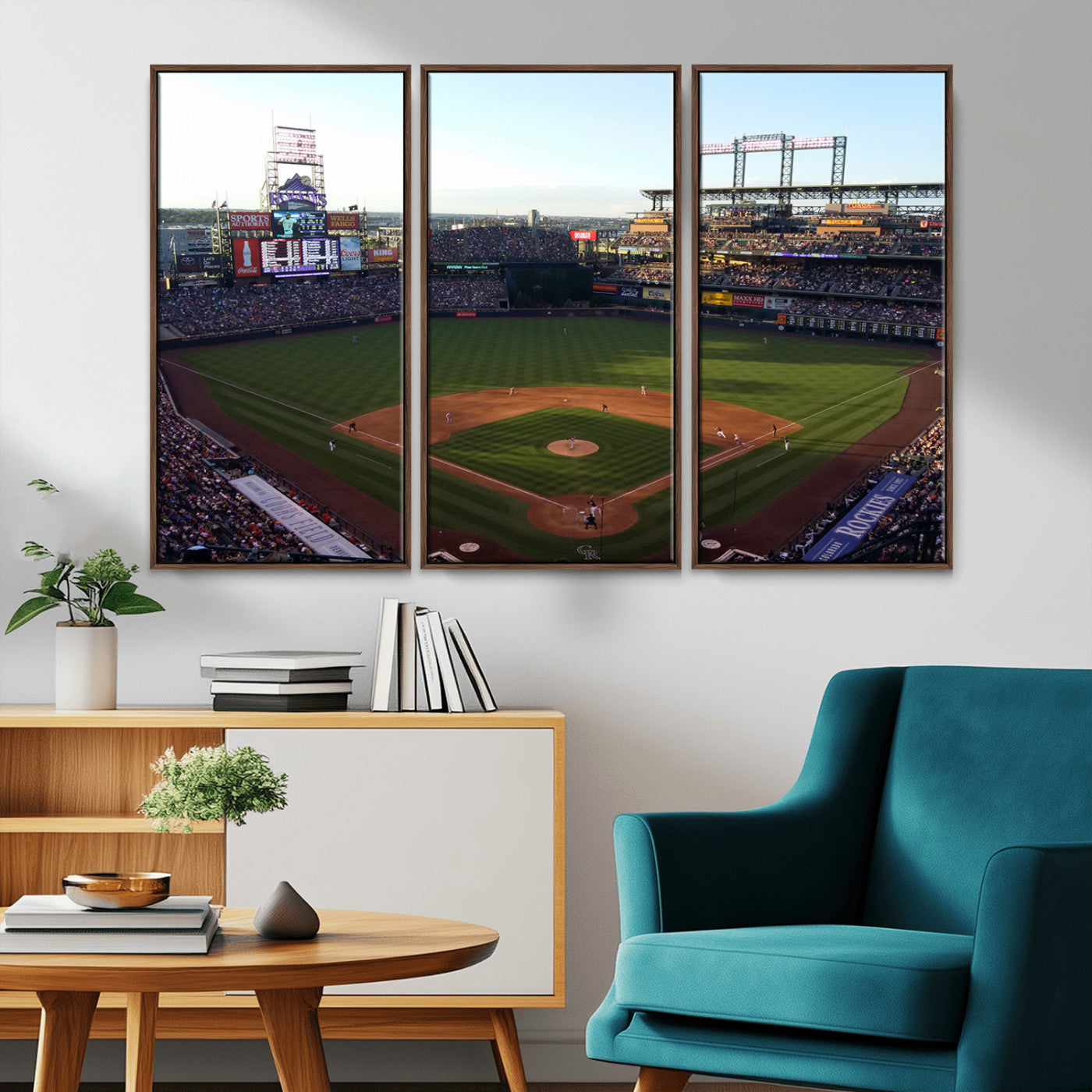 MGV-FC-48X32-3P - Colorado Rockies Coors Field Wall Art Canvas Print - MLB Baseball Stadium