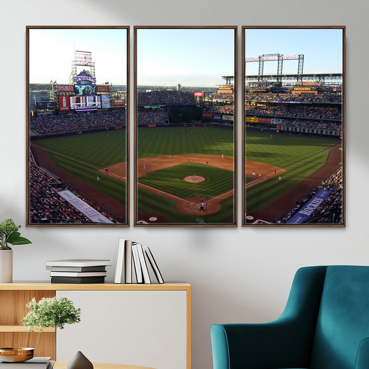21638-MGV-CV-36X24 - Colorado Rockies Coors Field Wall Art Canvas Print, MLB Baseball Stadium