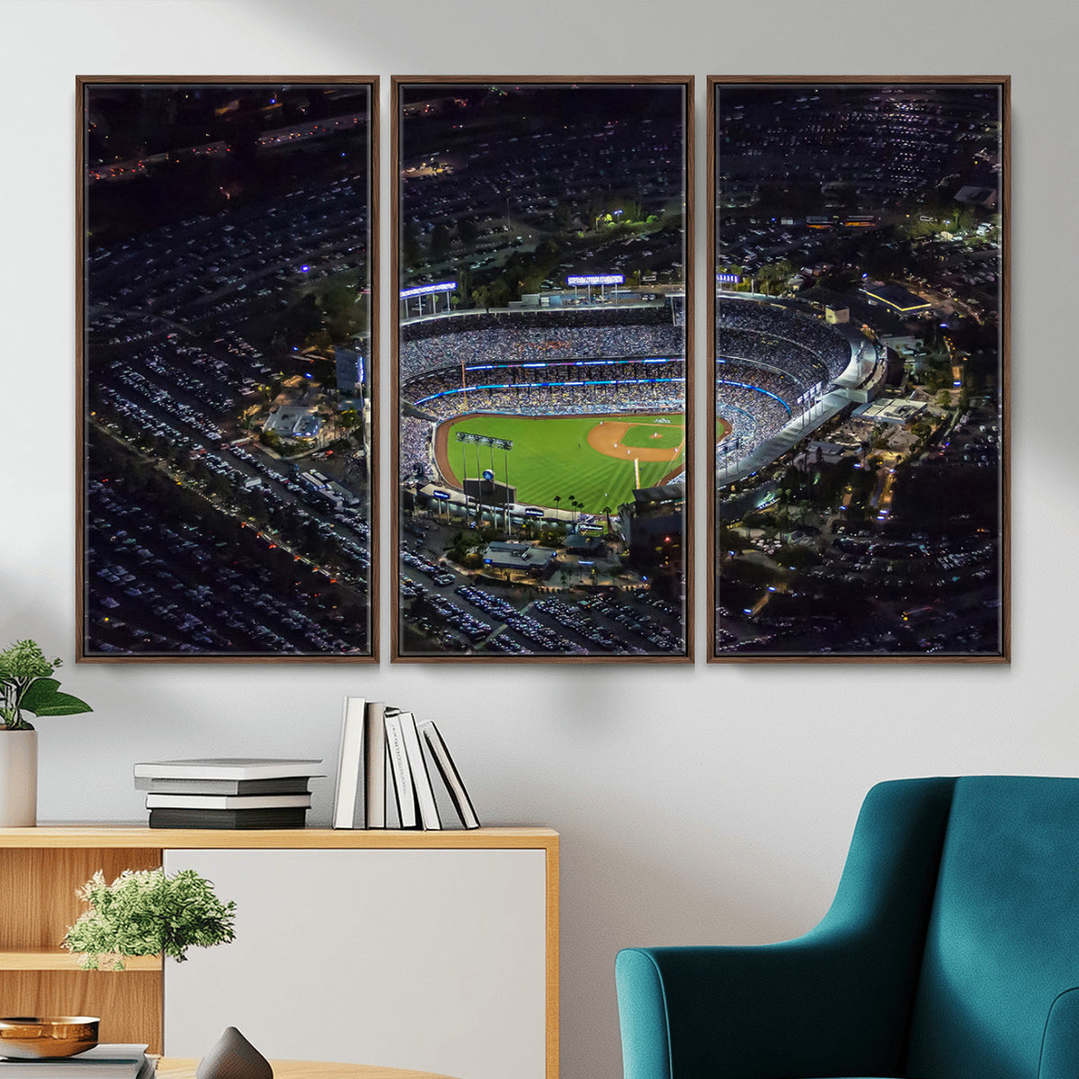 20932-MGV-CV-36X24 - Los Angeles Dodgers Dodger Stadium Wall Art Canvas Print