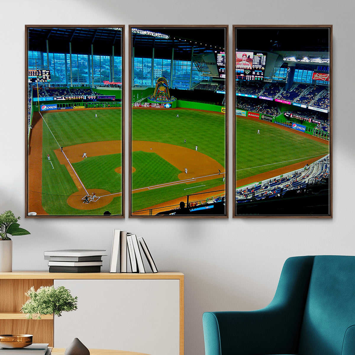 51207-MGV-CV-36X24 - Miami Marlins Baseball Team Print, Miami LoanDepot Park
