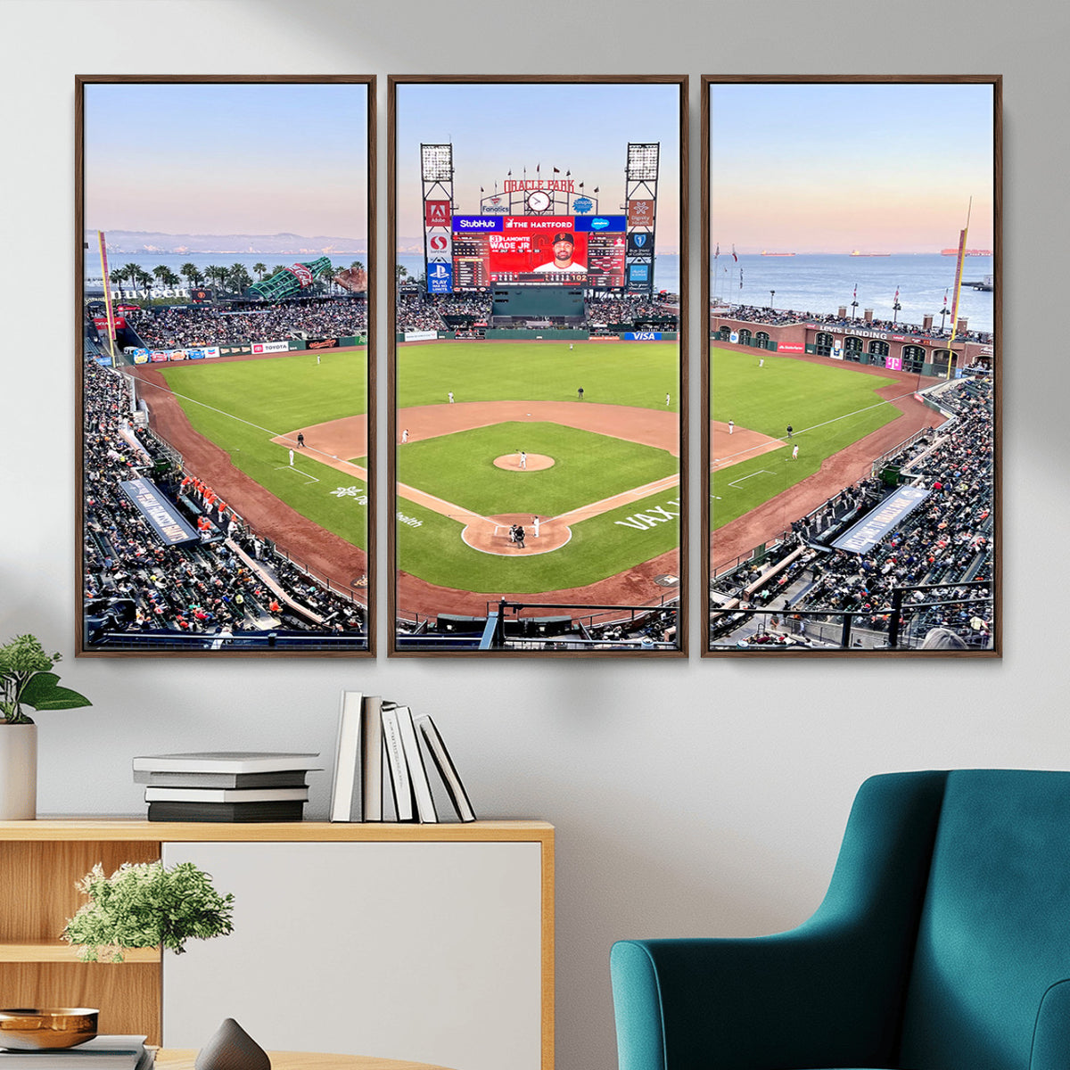16055-MGV-CV-36X24 - San Francisco Giants Baseball Team Print, Oracle Park