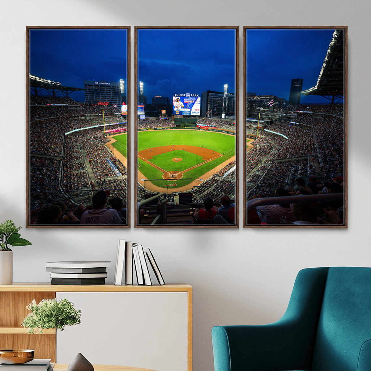 88590-MGV-CV-36X24 - Truist Park Night Game Canvas Art, Atlanta Braves Stadium