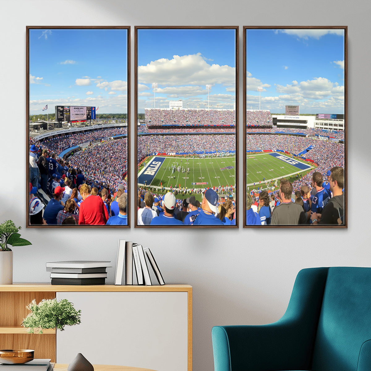 35302-MGV-CV-36X24 - Buffalo Bills NFL Football Team Print, Game Day at Buffalo Highmark Stadium