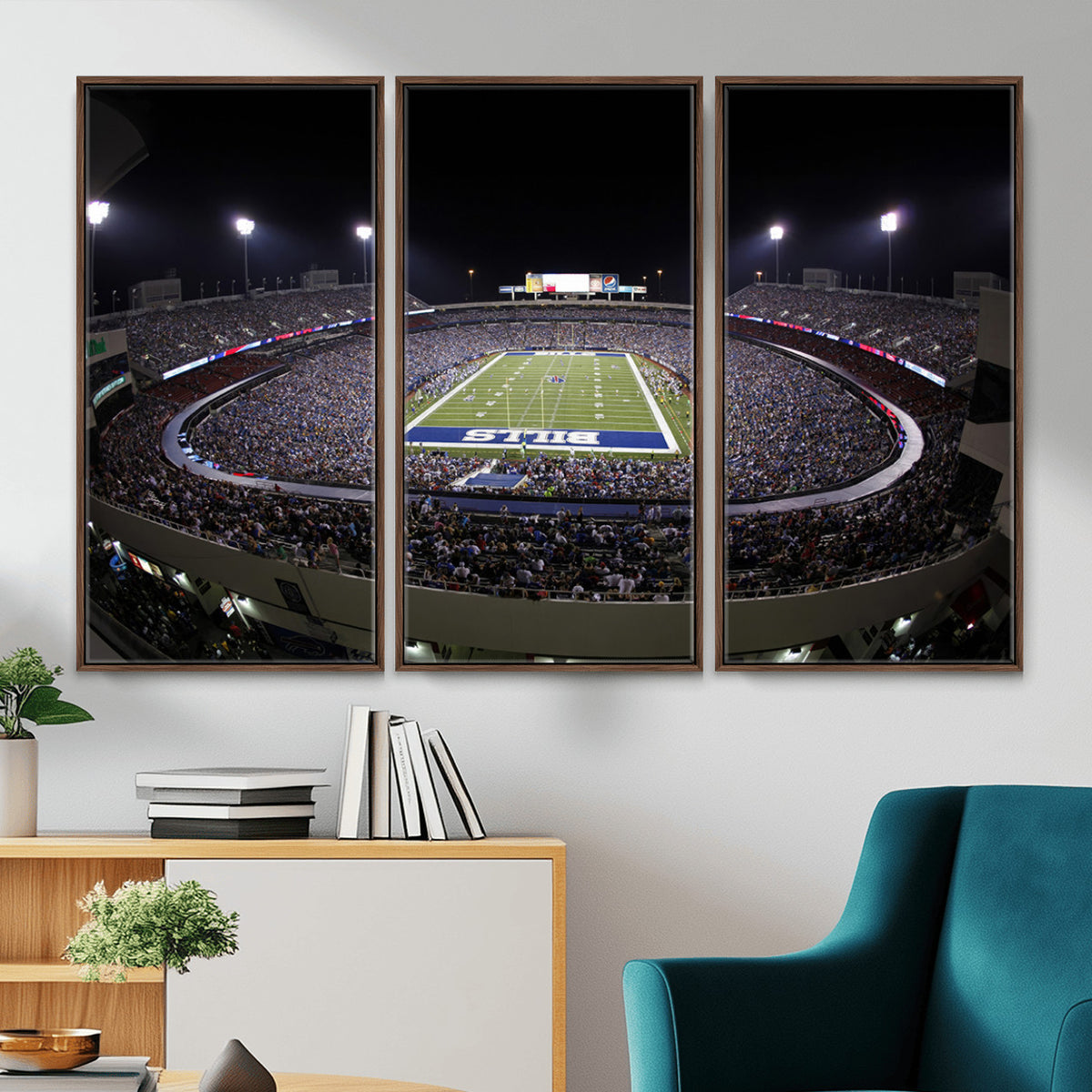 98546-MGV-CV-36X24 - Buffalo Bills NFL Football Team Print, Buffalo Highmark Stadium Wall Art