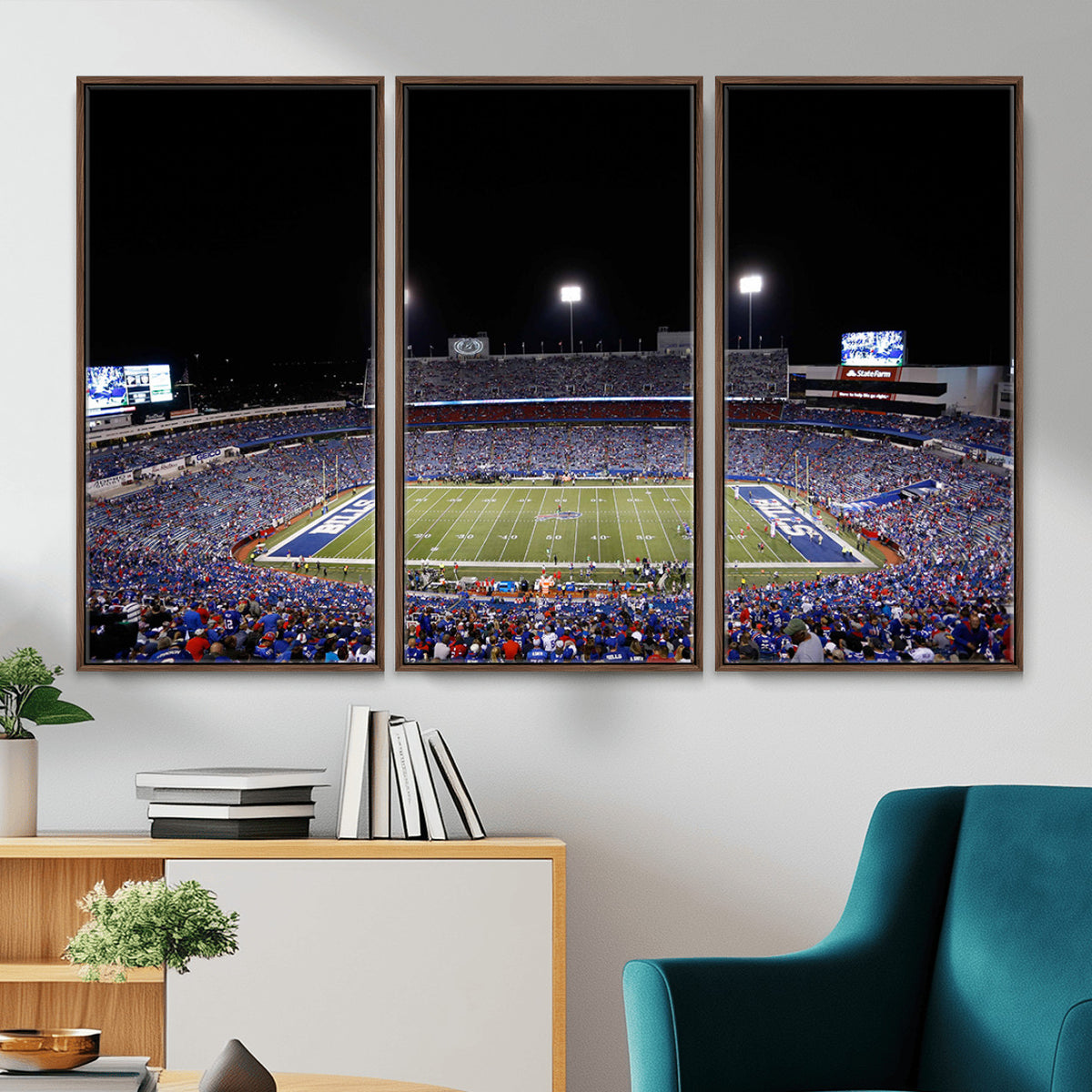59036-MGV-CV-36X24 - Buffalo Bills Wall Art, Buffalo Bills Stadium Canvas Print for Sports Decor