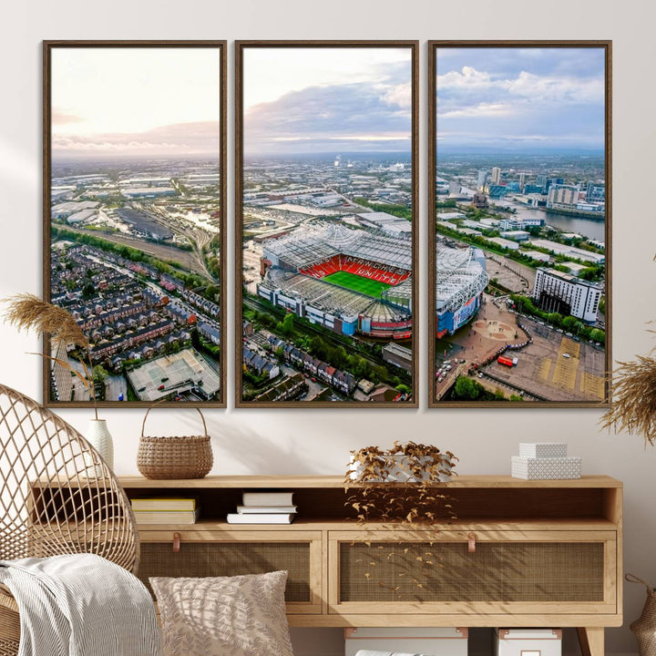 Old Trafford Manchester United Stadium wall art canvas.